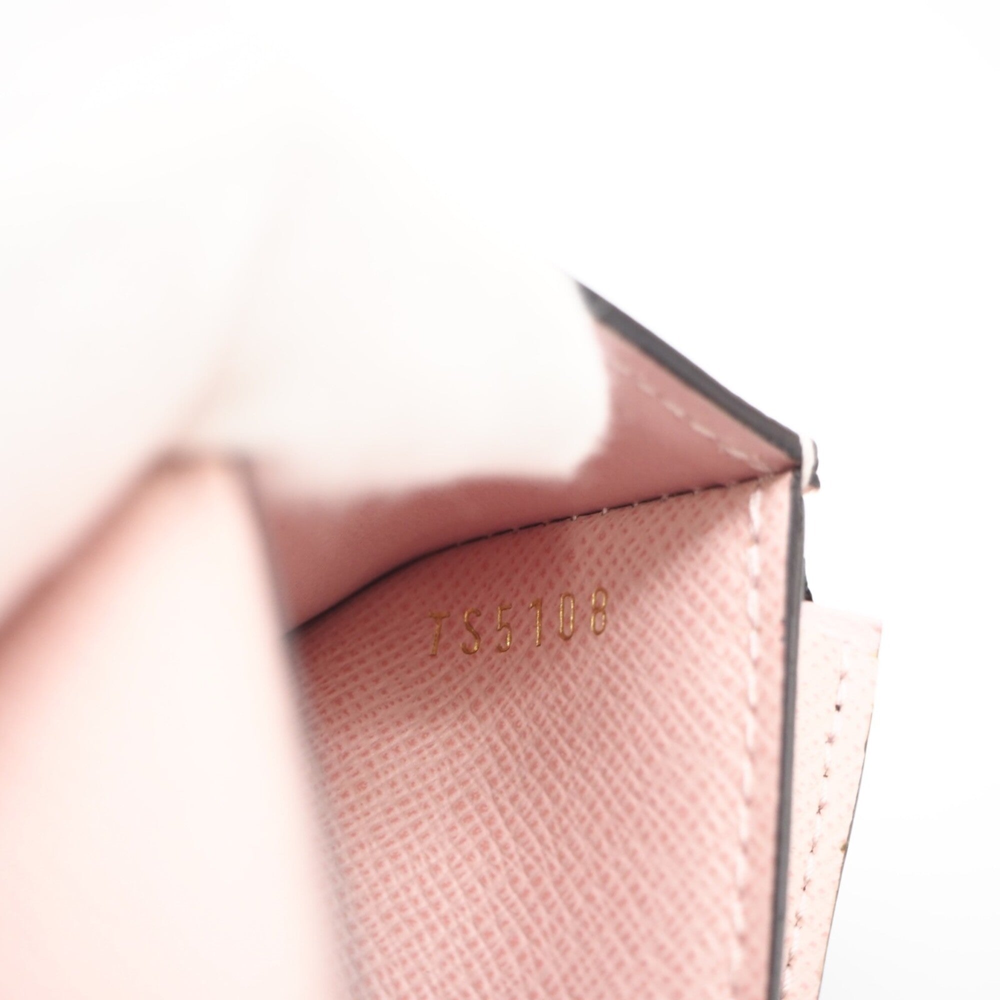 Louis Vuitton Monogram Beige Brown Pink Coated Canvas Wallet (Tri-Fold) (Pre-Owned)