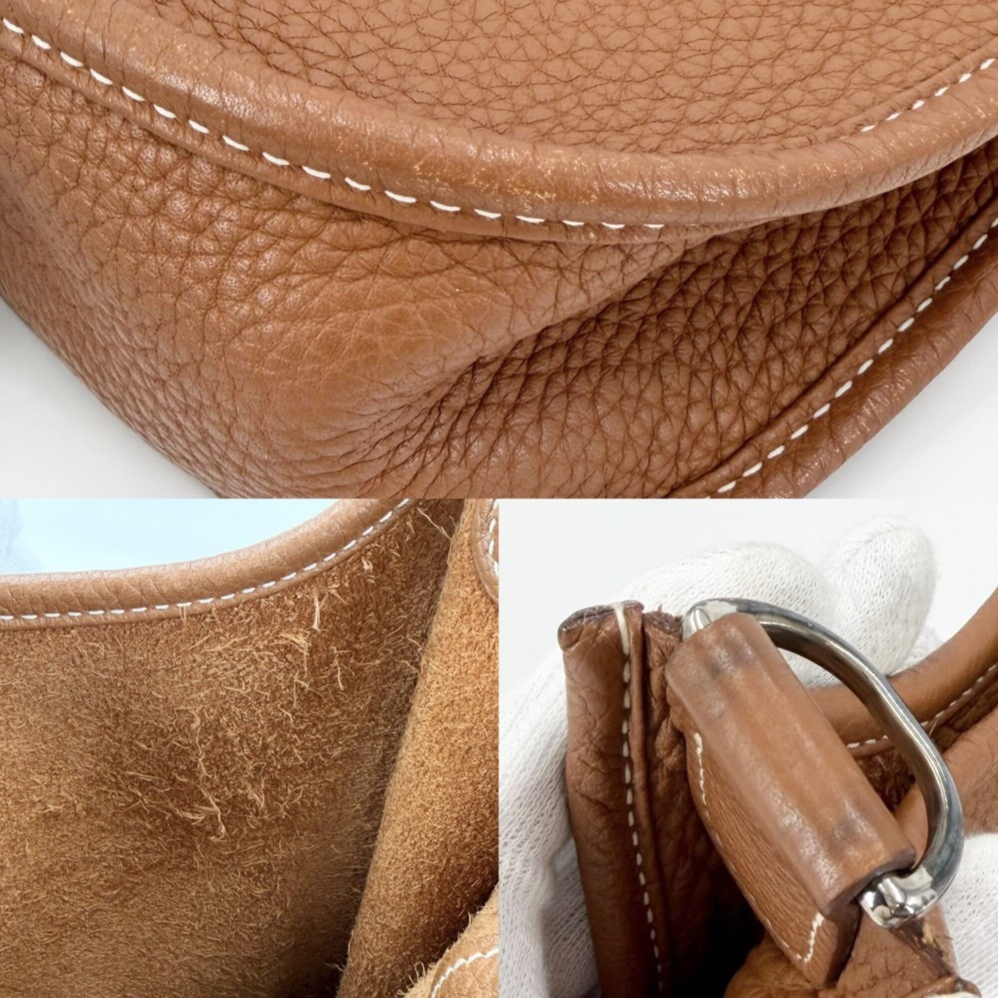 Hermes Evelyne Brown Leather Shoulder Bag (Pre-Owned)