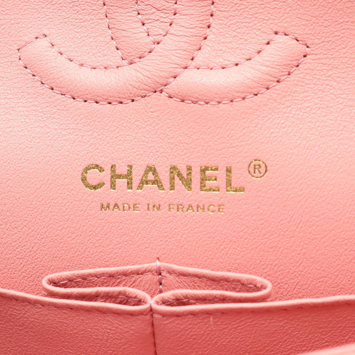 Chanel Pink Grained Calfskin Handbag Shoulder Bag (Pre-Owned)