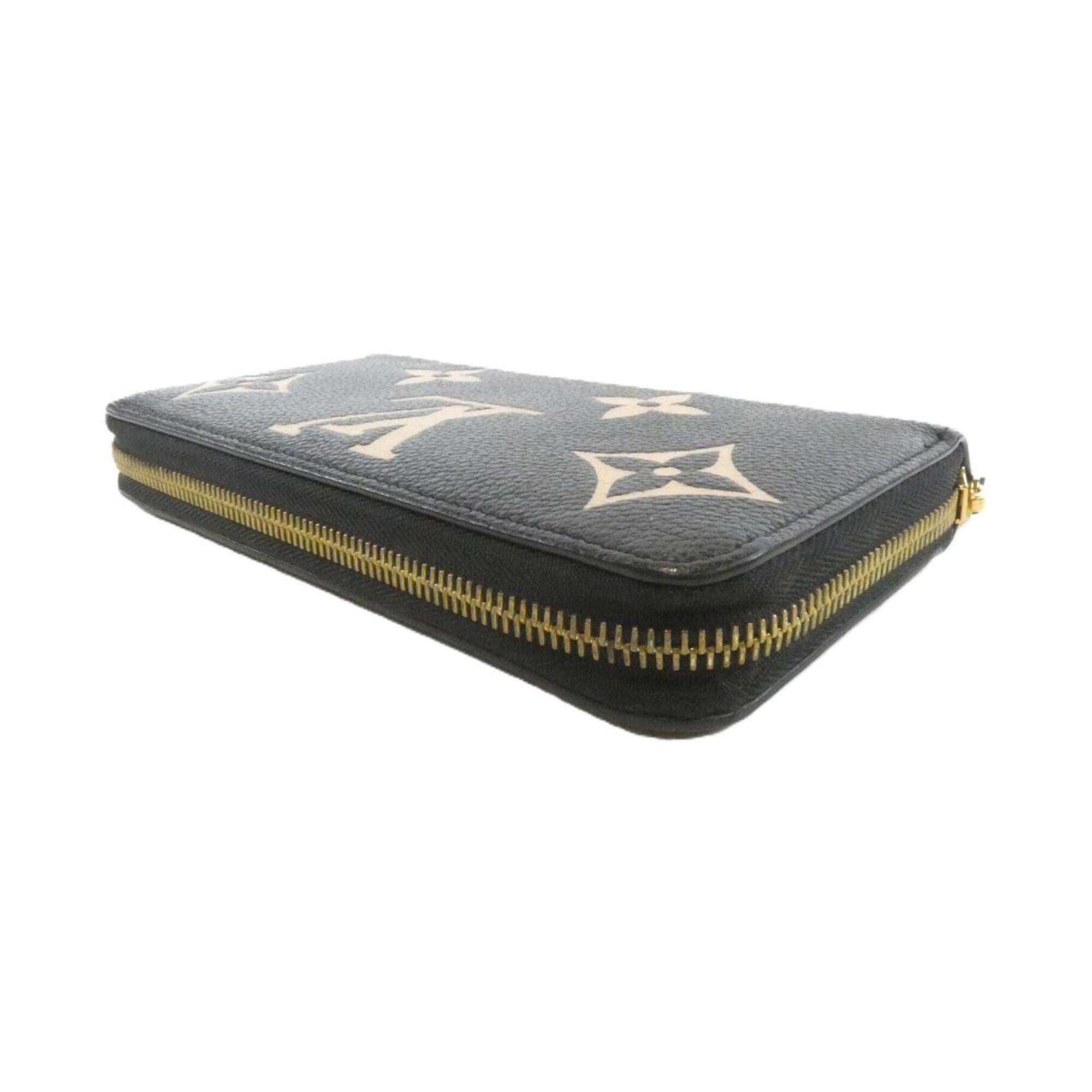 Louis Vuitton Beige Bicolor Black Monogram Monogram Empreinte Leather Long Wallet (Bi-Fold) (Pre-Owned)