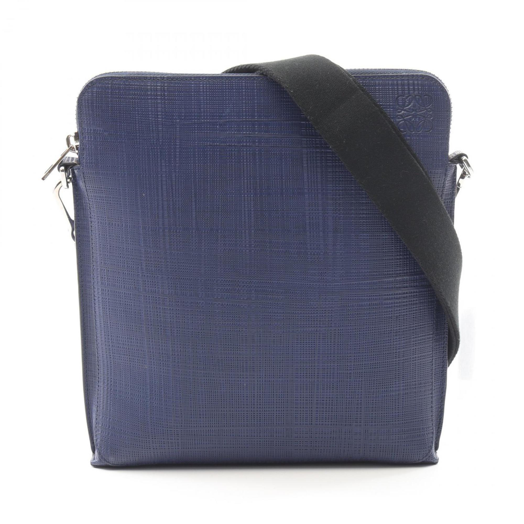Loewe Blue Leather Shoulder Bag Sling Bag (Pre-Owned)