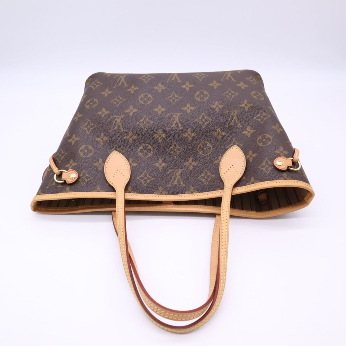 Louis Vuitton Monogram Beige Brown Coated Canvas Leather Handbag (Pre-Owned)