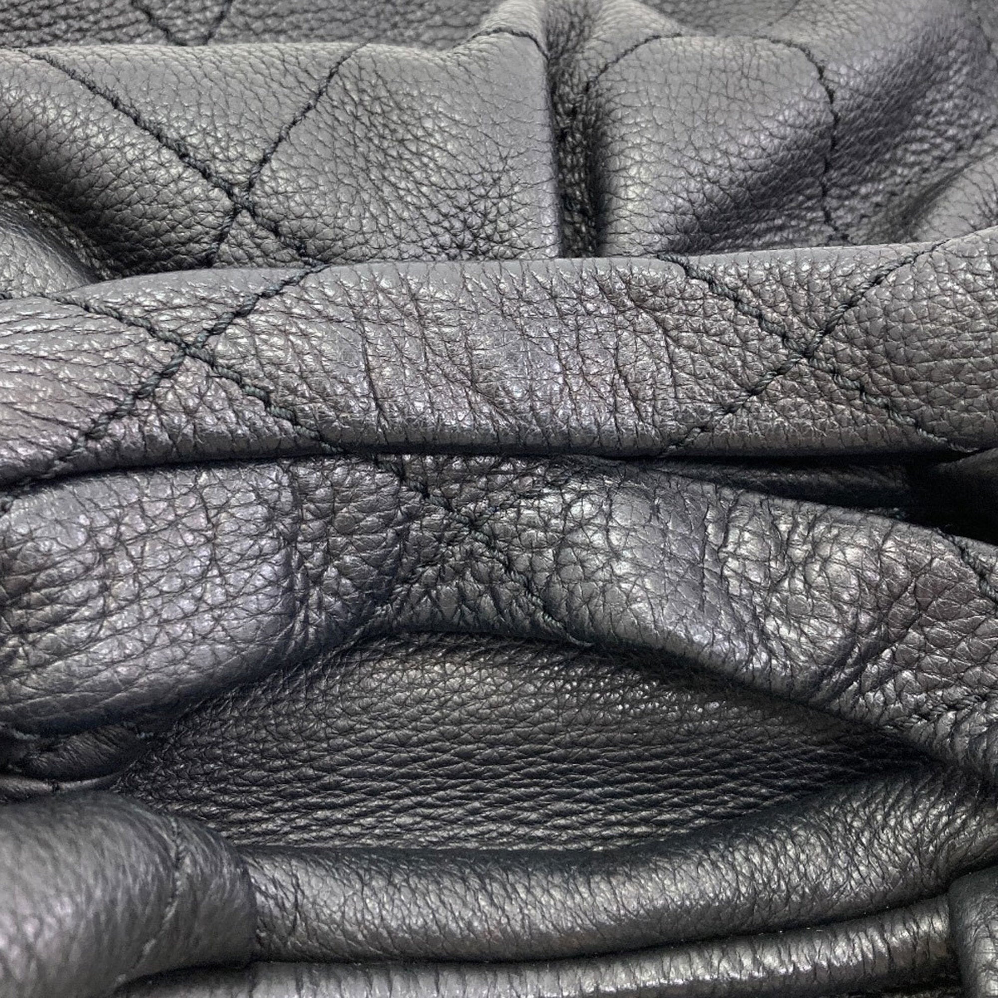 Chanel Black Leather Boston Bag (Pre-Owned)
