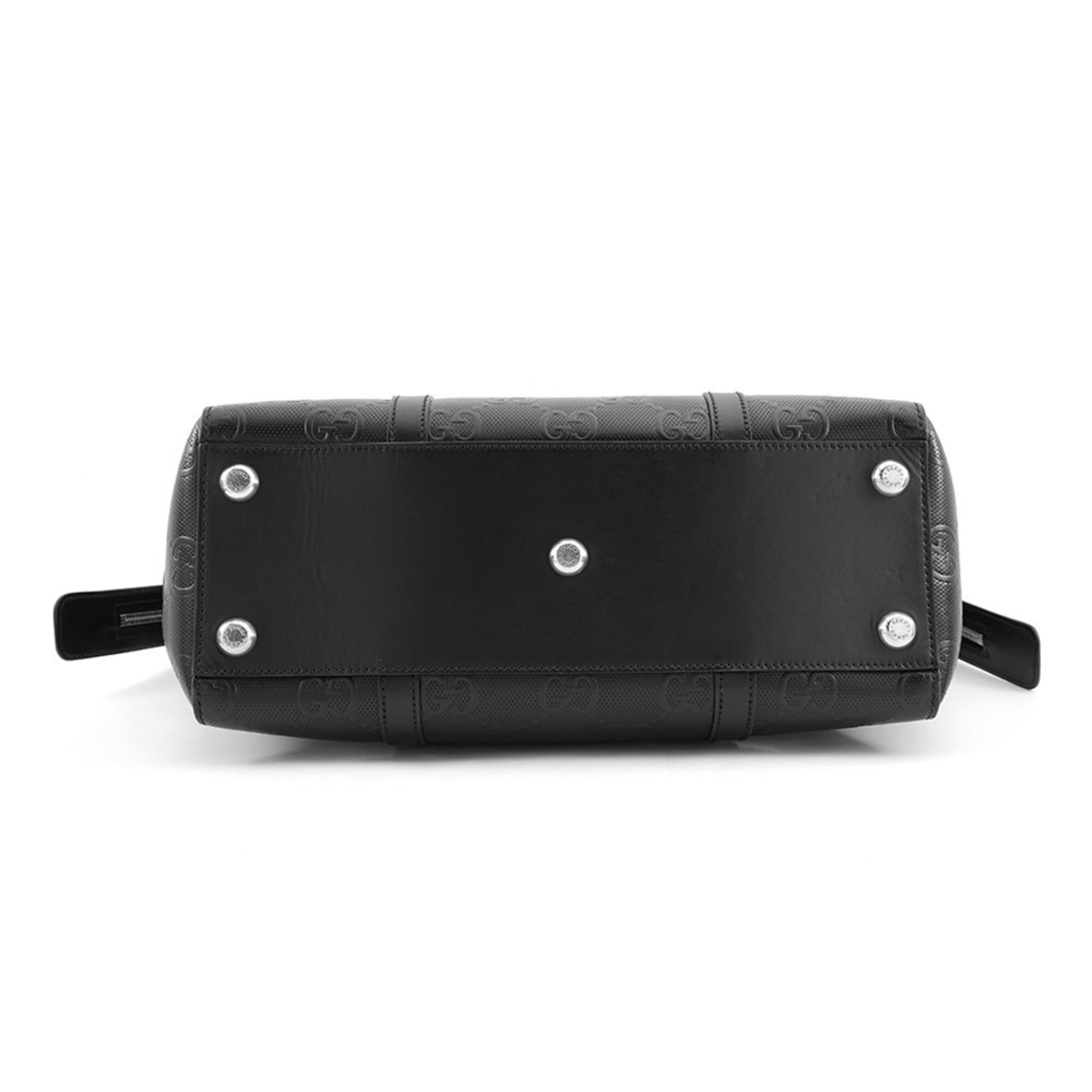 Gucci Black Leather Handbag Tote Bag (Pre-Owned)
