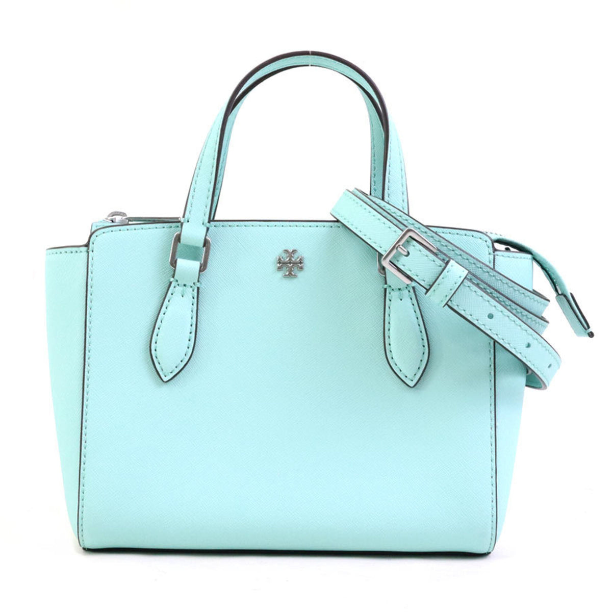 Tory Burch Green Leather Handbag Shoulder Bag (Pre-Owned)