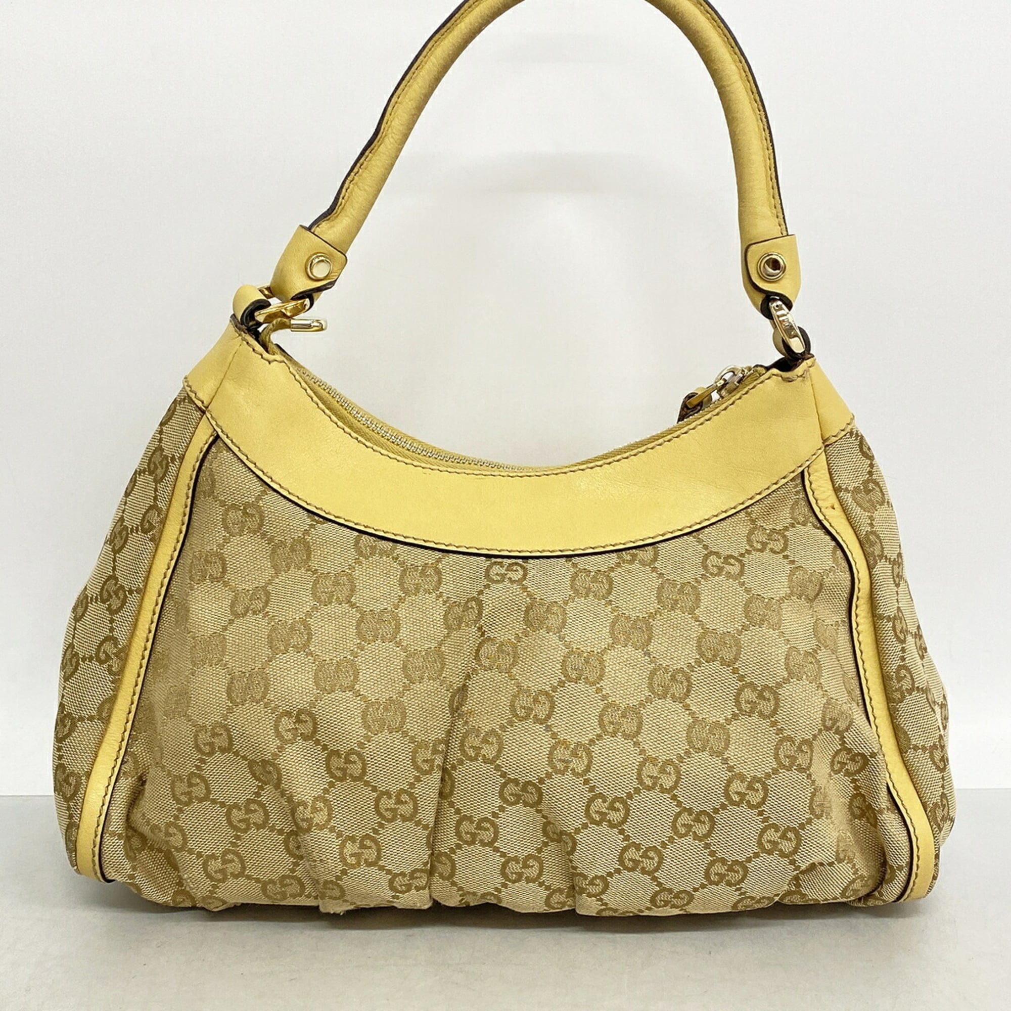 Gucci Beige Canvas Handbag (Pre-Owned)