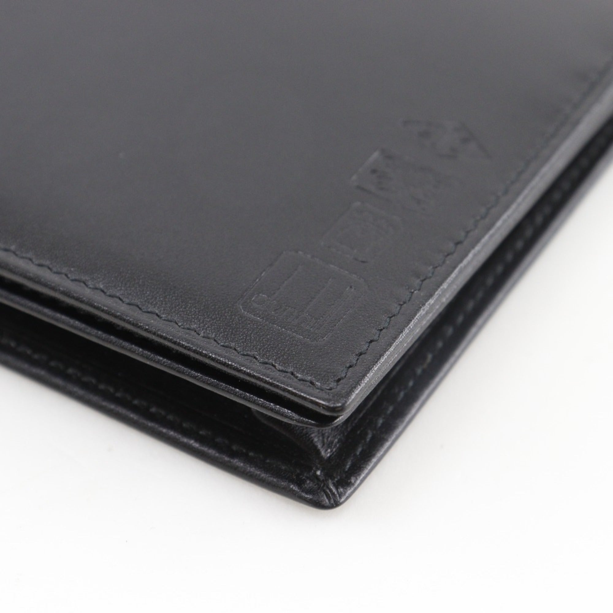 Dunhill Black Leather Long Bill Wallet (Bi-Fold) (Pre-Owned)
