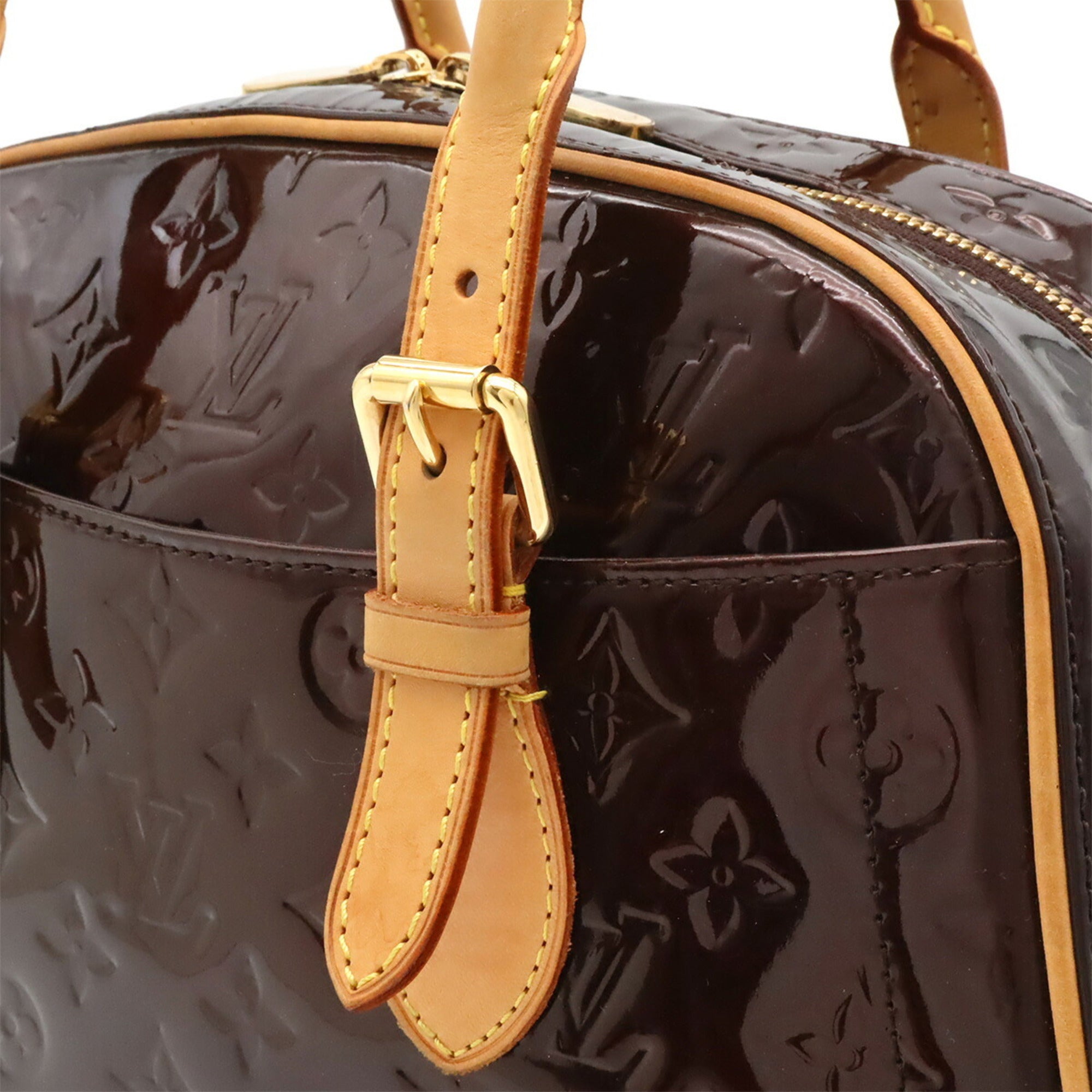 Louis Vuitton Amarante Leather Handbag Tote Bag (Pre-Owned)