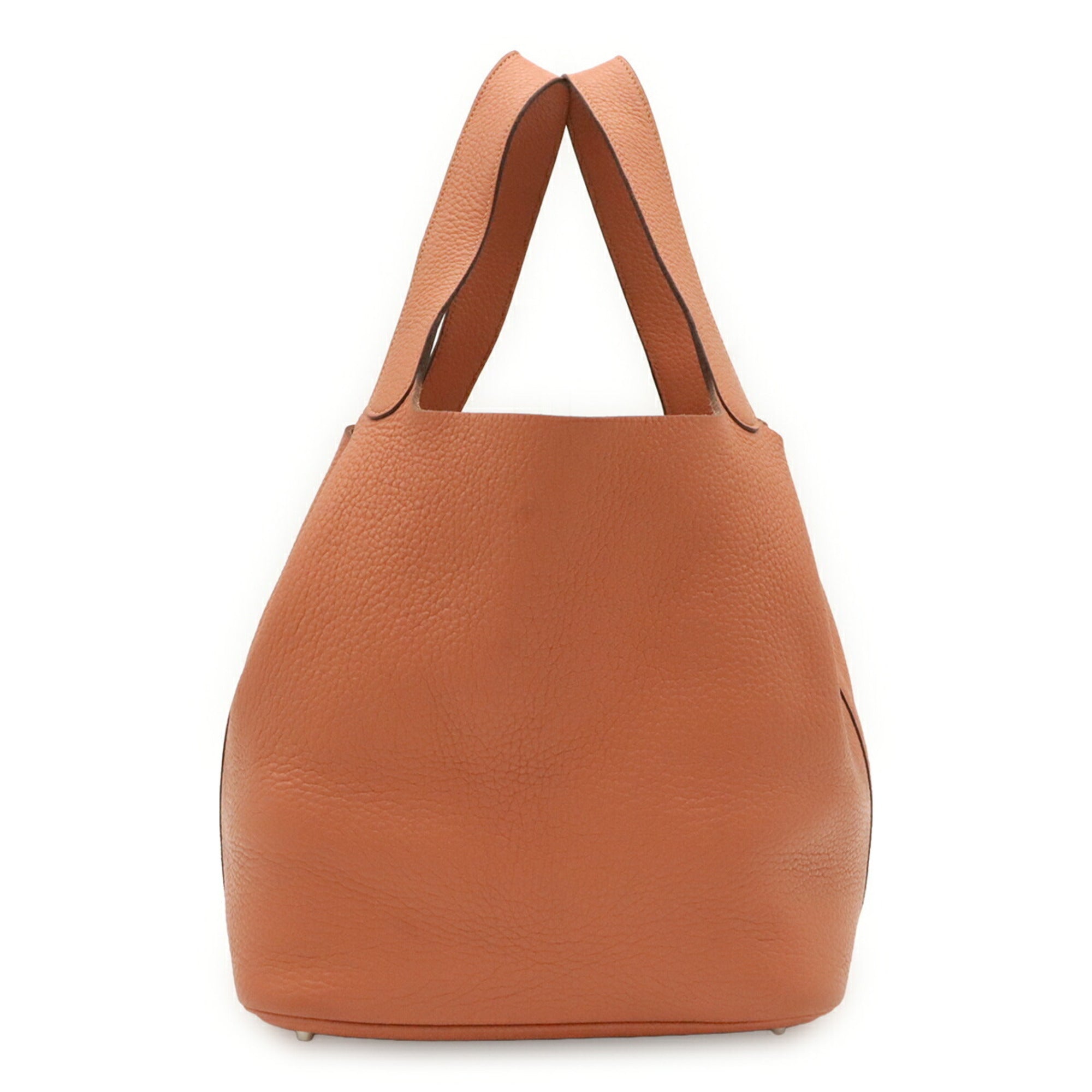 Hermes Salmon Pink Taurillon Clemence Leather Handbag Tote Bag (Pre-Owned)