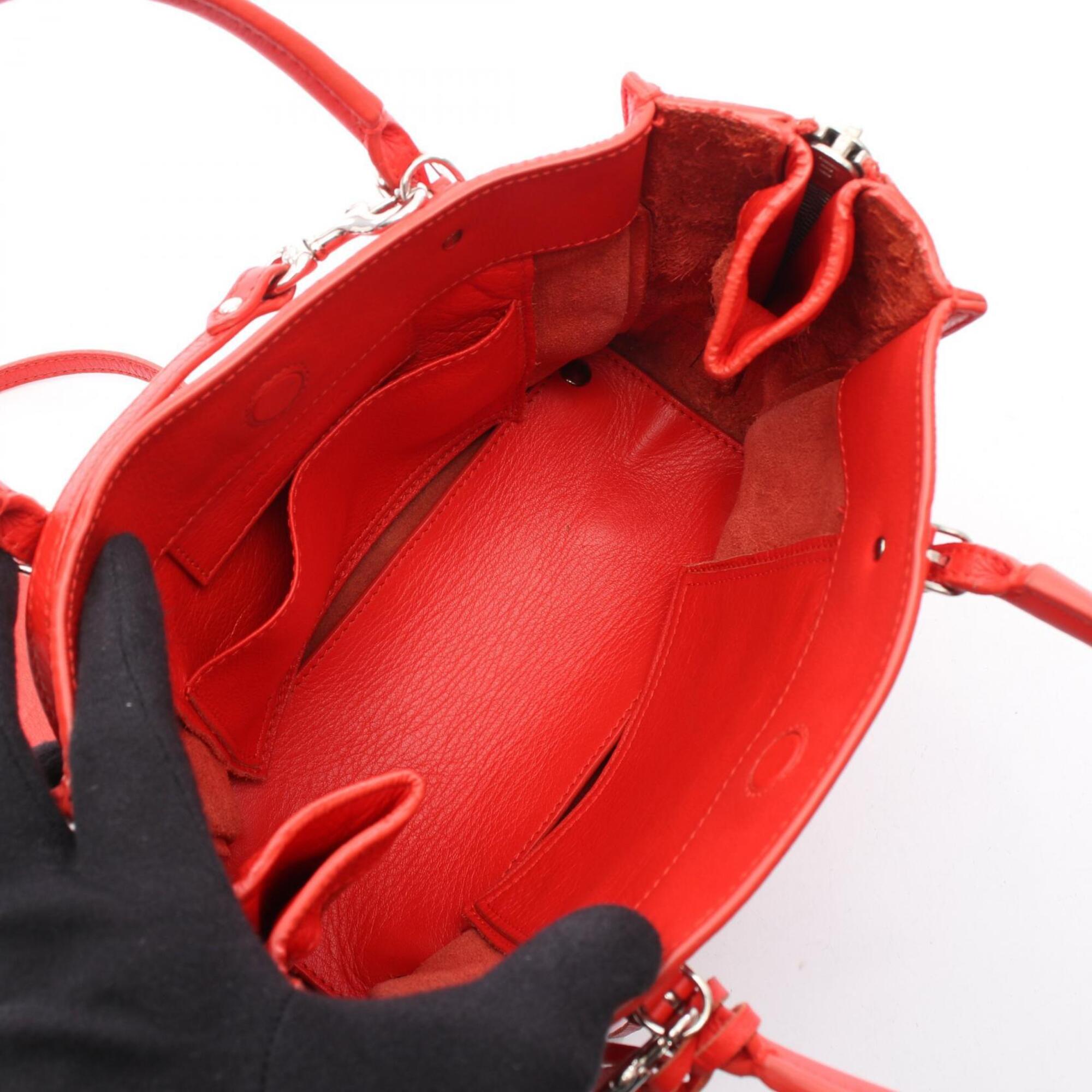 Balenciaga Red Color Leather Handbag (Pre-Owned)