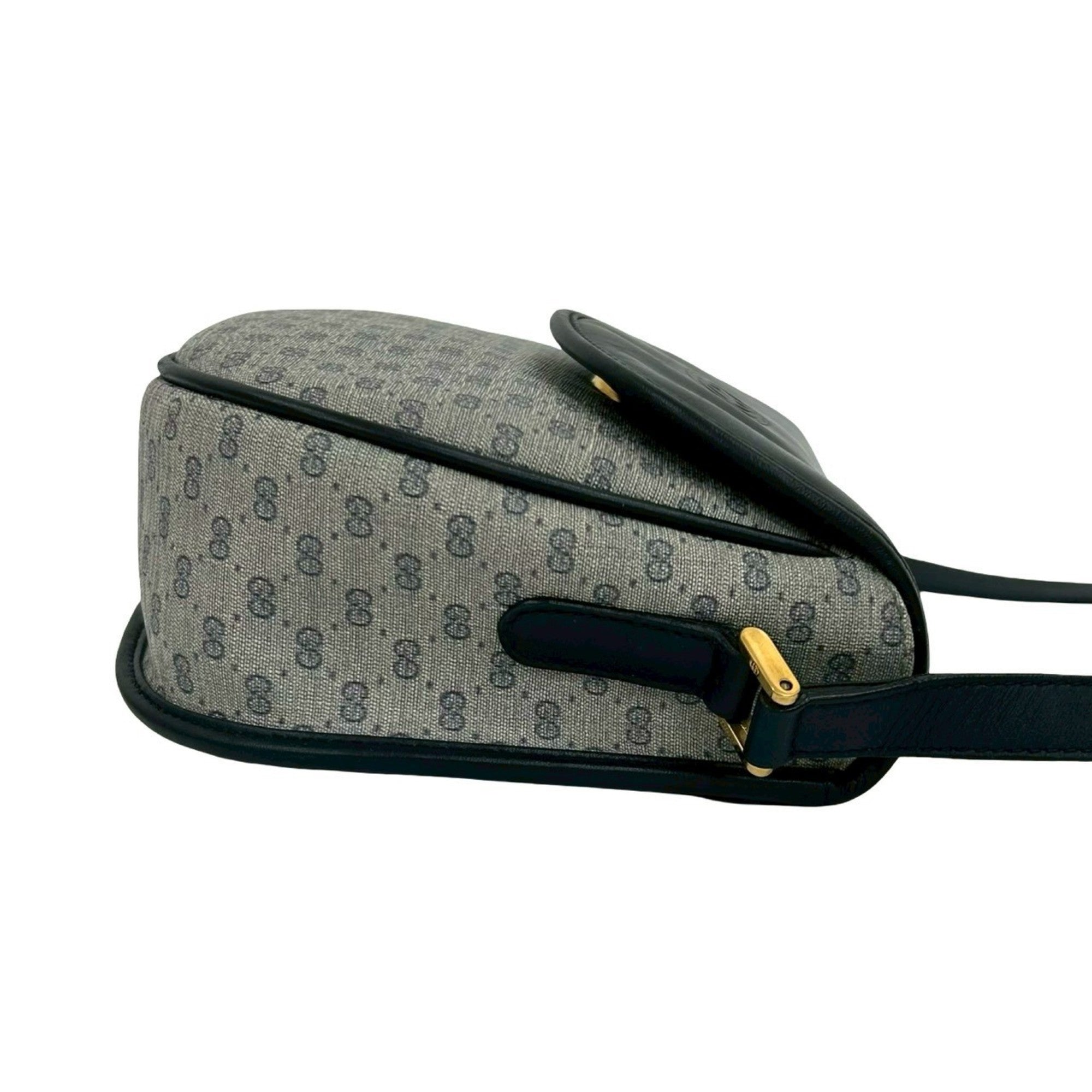 Gucci Navy Leather Pvc Pochette Shoulder Bag (Pre-Owned)