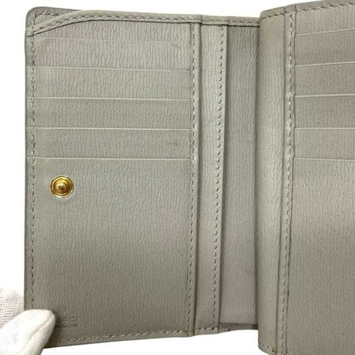 Gucci Gray Leather Wallet (Bi-Fold) (Pre-Owned)