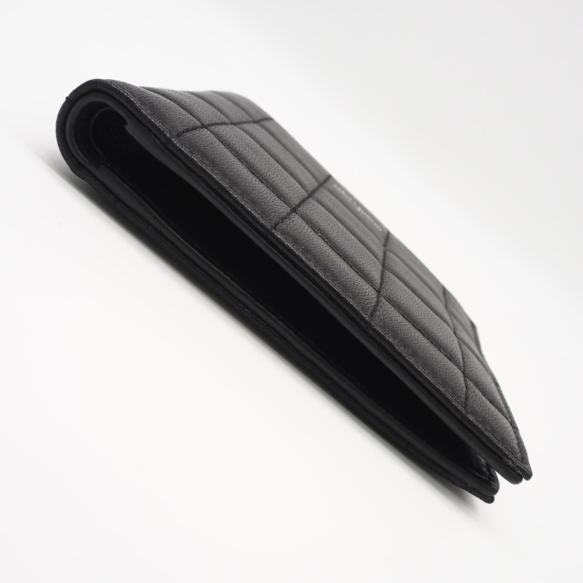 Yves Saint Laurent Black Leather Wallet (Bi-Fold) (Pre-Owned)