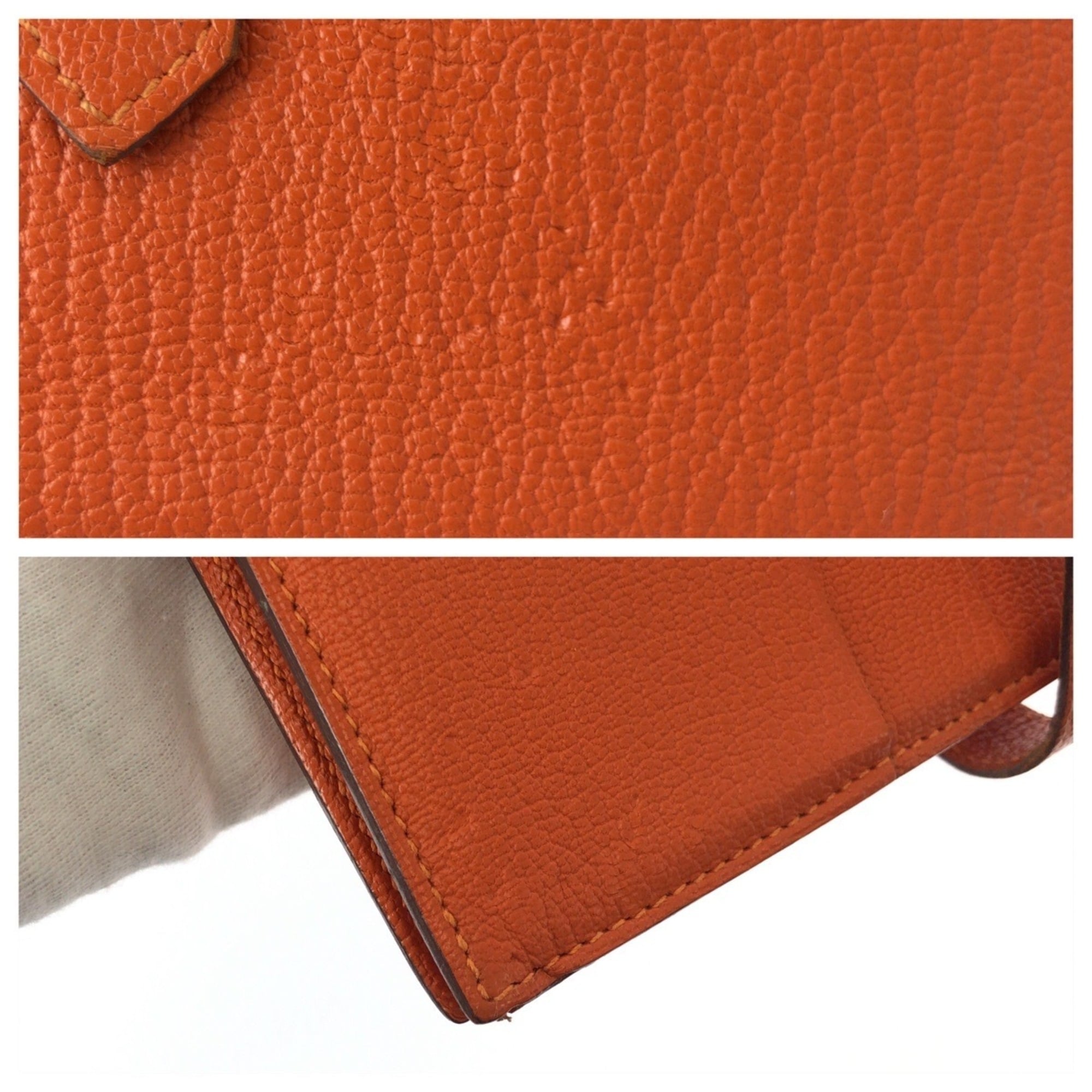 Hermes Orange Epsom Leather Wallet (Bi-Fold) (Pre-Owned)