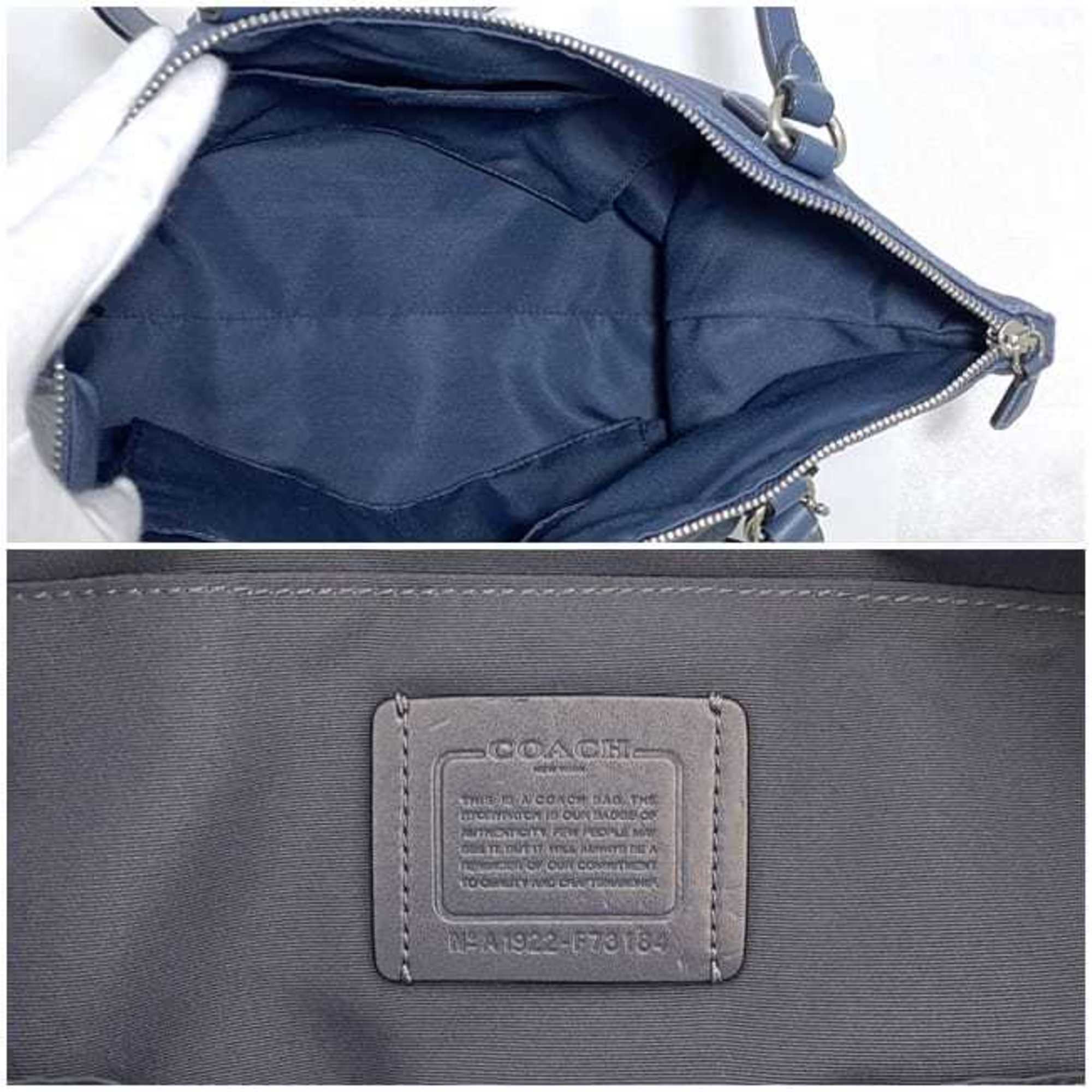 Coach Nylon Leather Tote Bag (Pre-Owned)