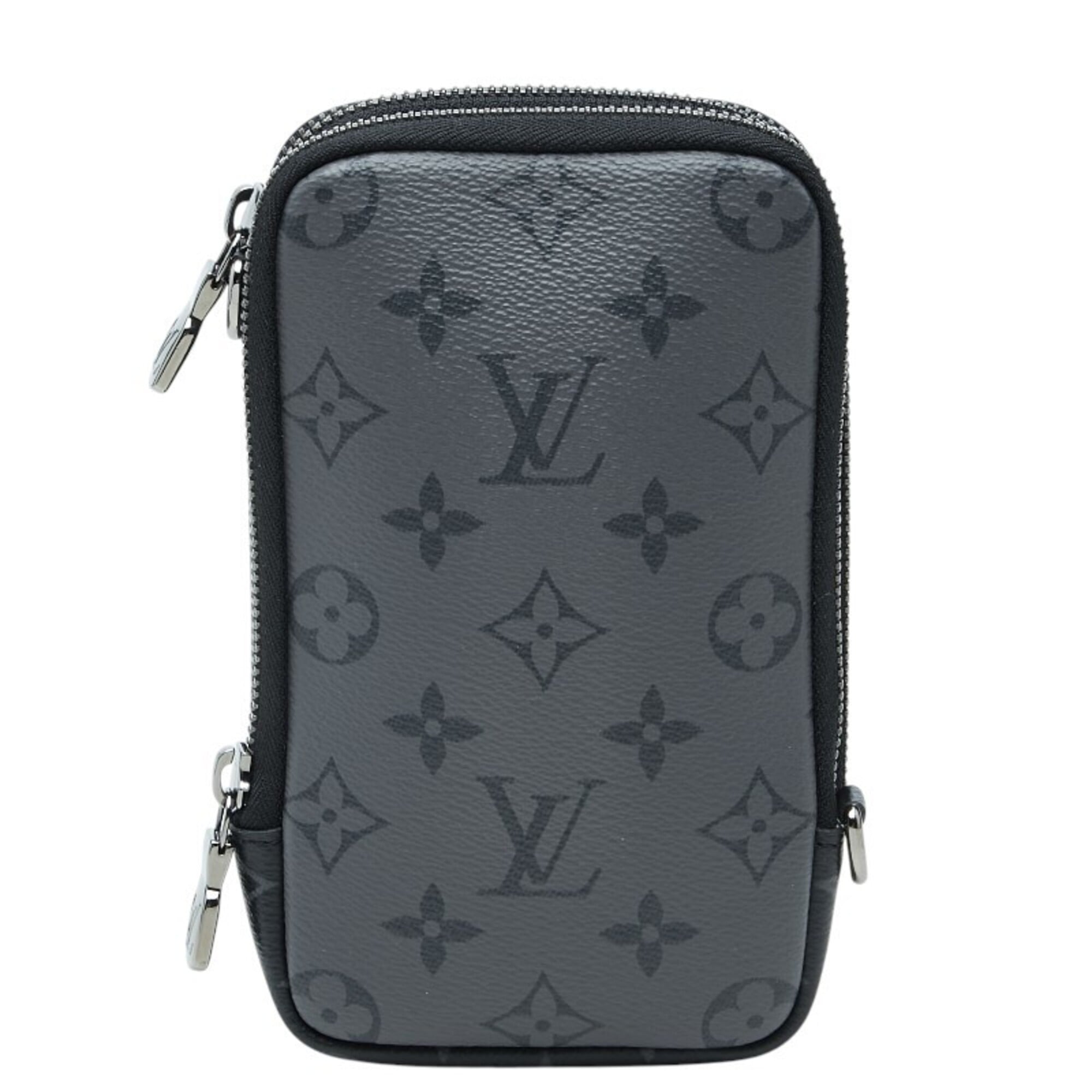 Louis Vuitton Black Gray Pvc Leather Pouch (Pre-Owned)