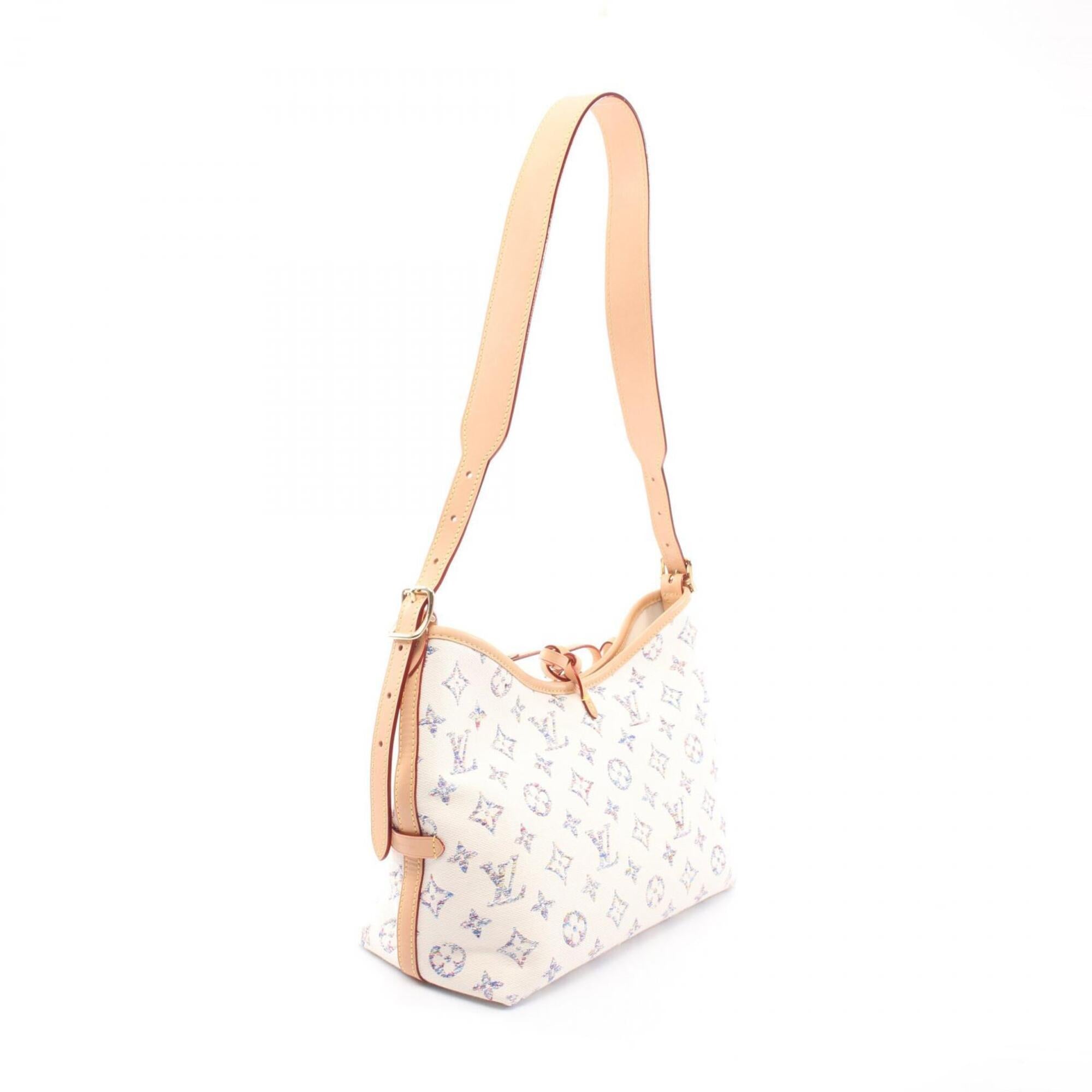 Louis Vuitton Multi-Color White Monogram Jacquard Leather Shoulder Bag (Pre-Owned)