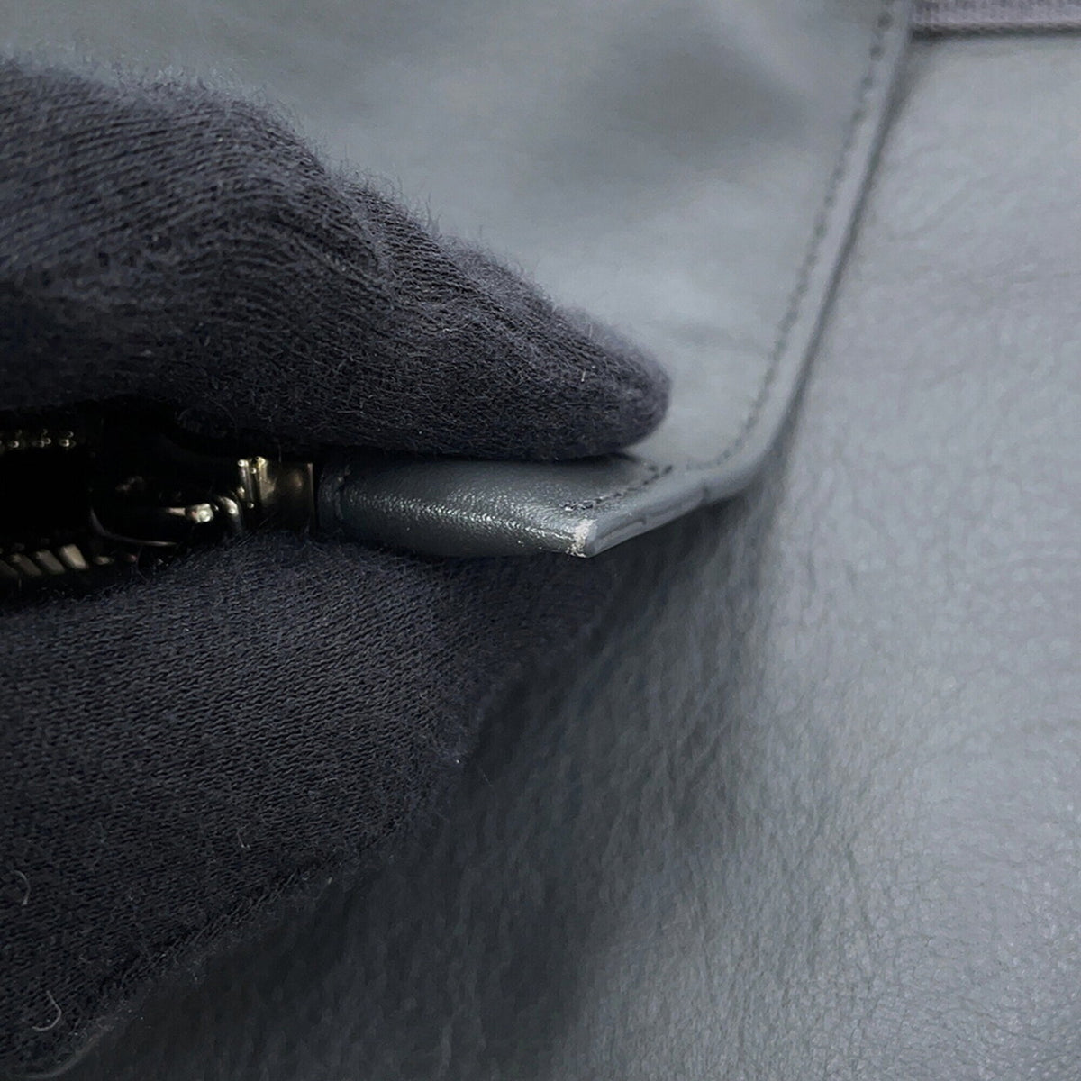 Balenciaga Gray Leather Canvas Handbag (Pre-Owned)
