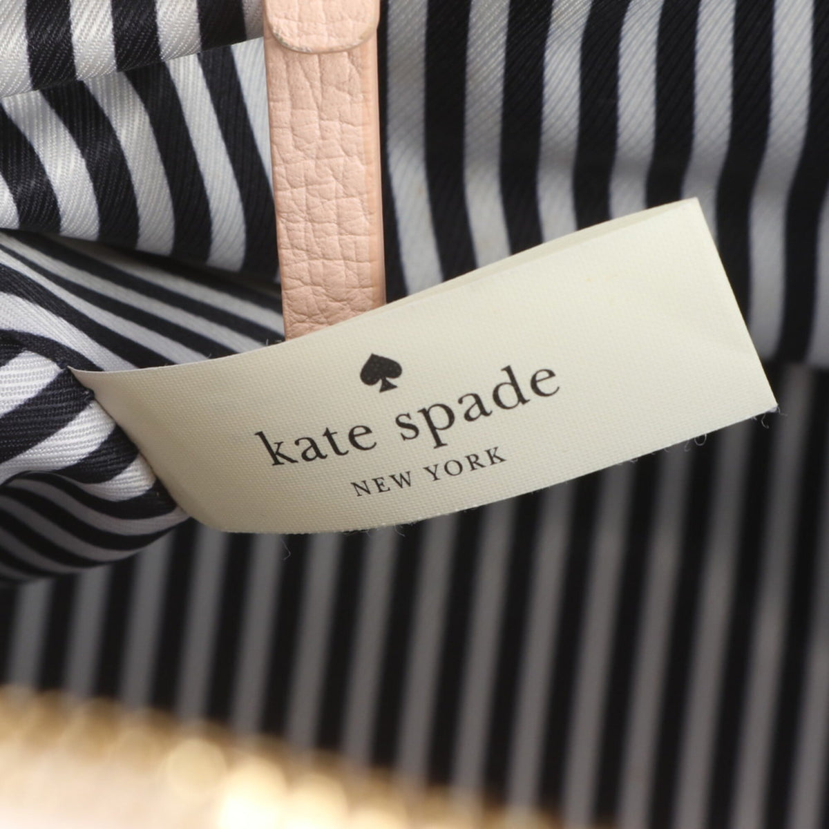 Kate Spade Black Light Pink Leather Handbag Shoulder Bag Tote Bag (Pre-Owned)