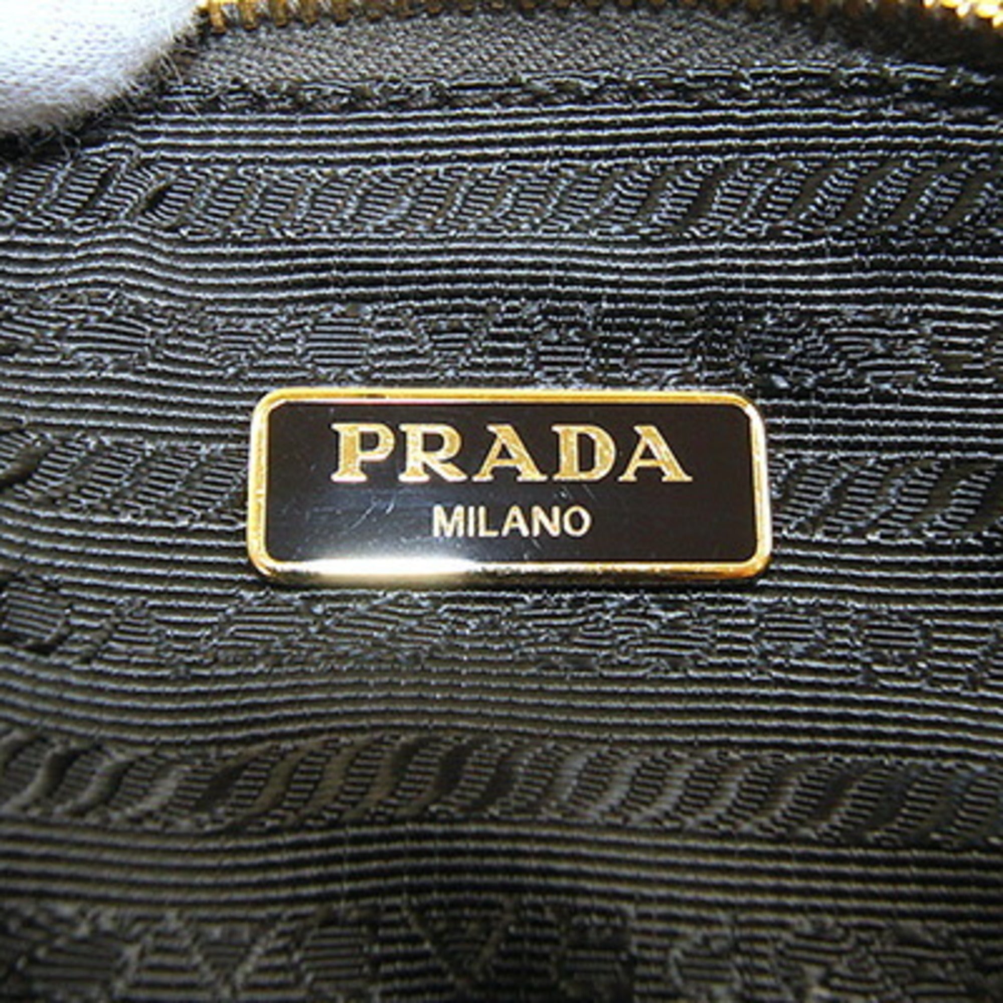 Prada Gray Leather Pouch (Pre-Owned)