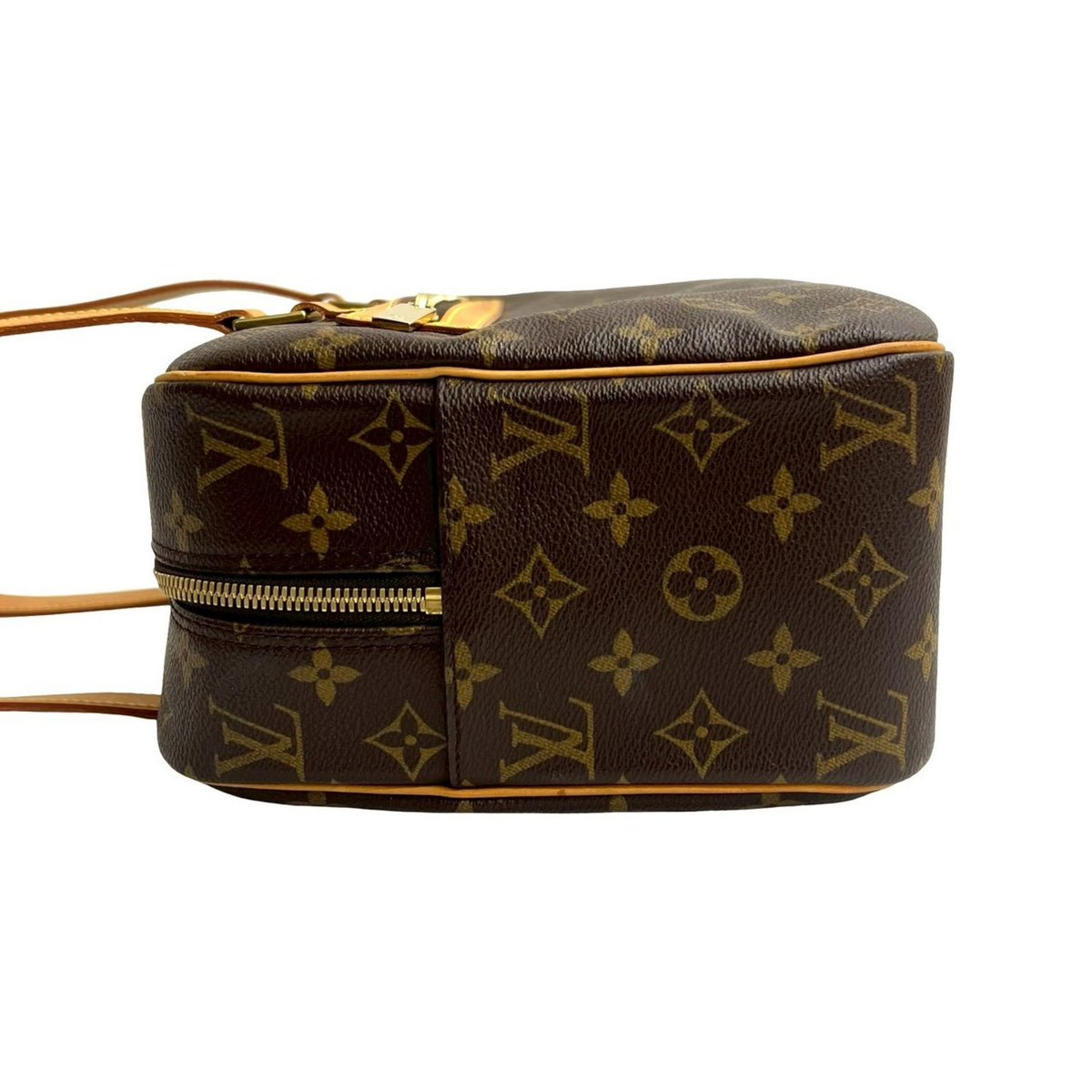Louis Vuitton Brown Leather Pvc Shoulder Bag Tote Bag (Pre-Owned)