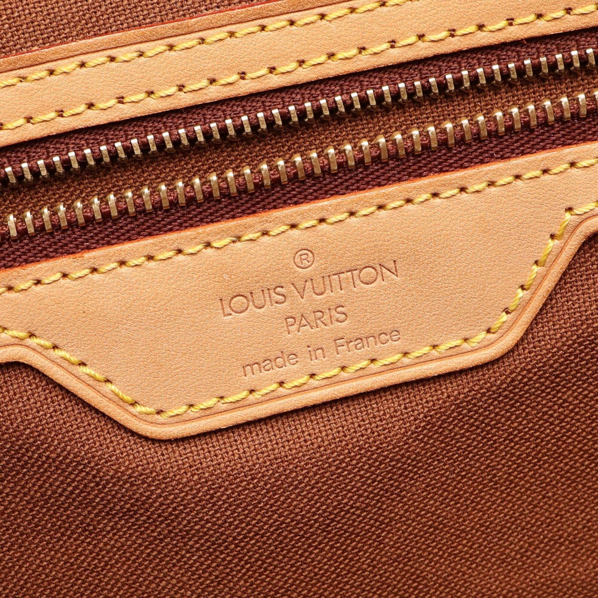 Louis Vuitton Brown Coated Canvas Pvc Monogram Leather Handbag Tote Bag (Pre-Owned)