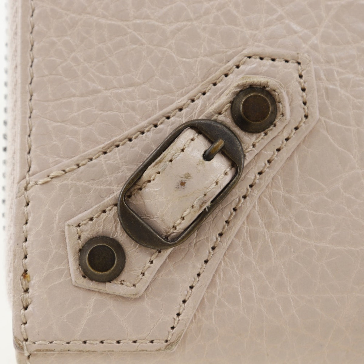 Balenciaga Beige Pink Leather Coin Purse/Coin Case (Pre-Owned)