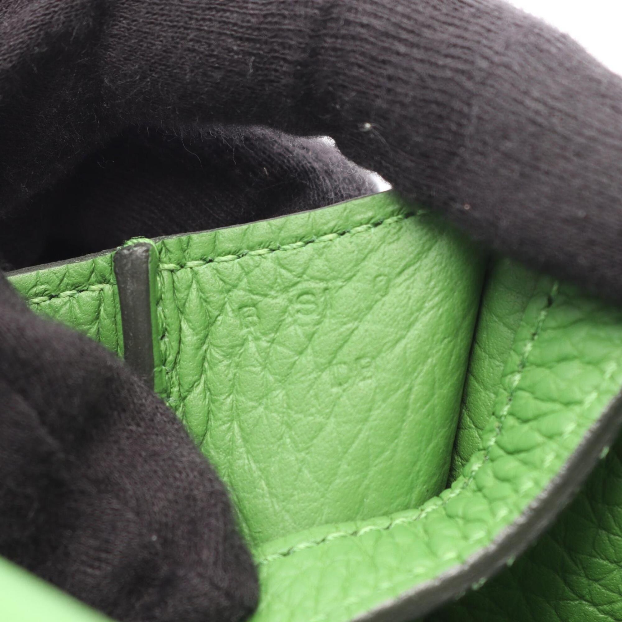 Hermes Green Taurillon Clemence Leather Handbag (Pre-Owned)