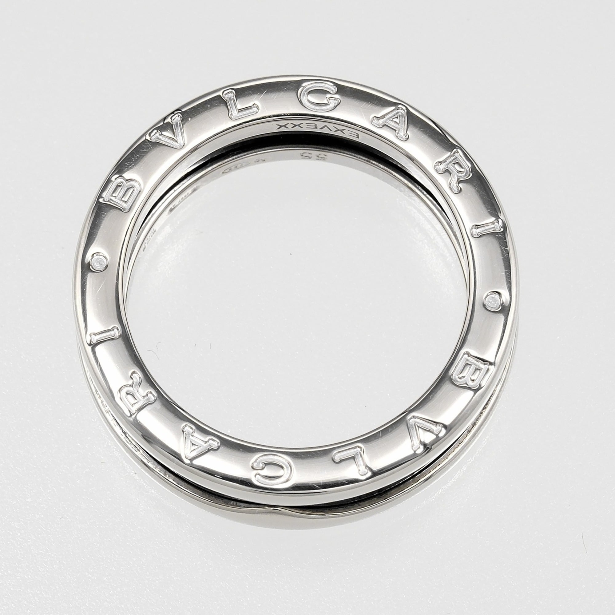 Bvlgari B.Zero1 Ceramic Silver 925 Band Ring (Pre-Owned)