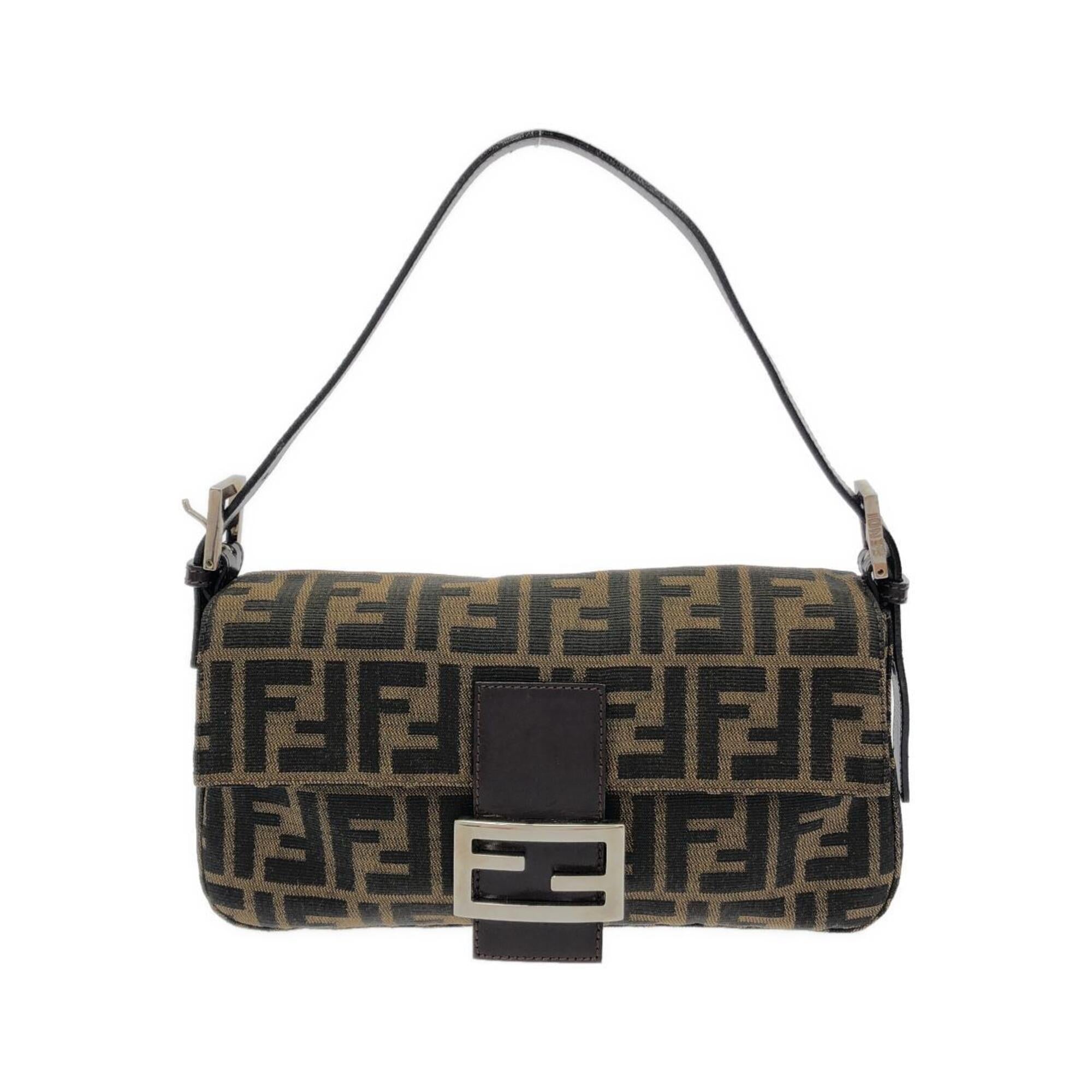 Fendi Brown Canvas Shoulder Bag (Pre-Owned)