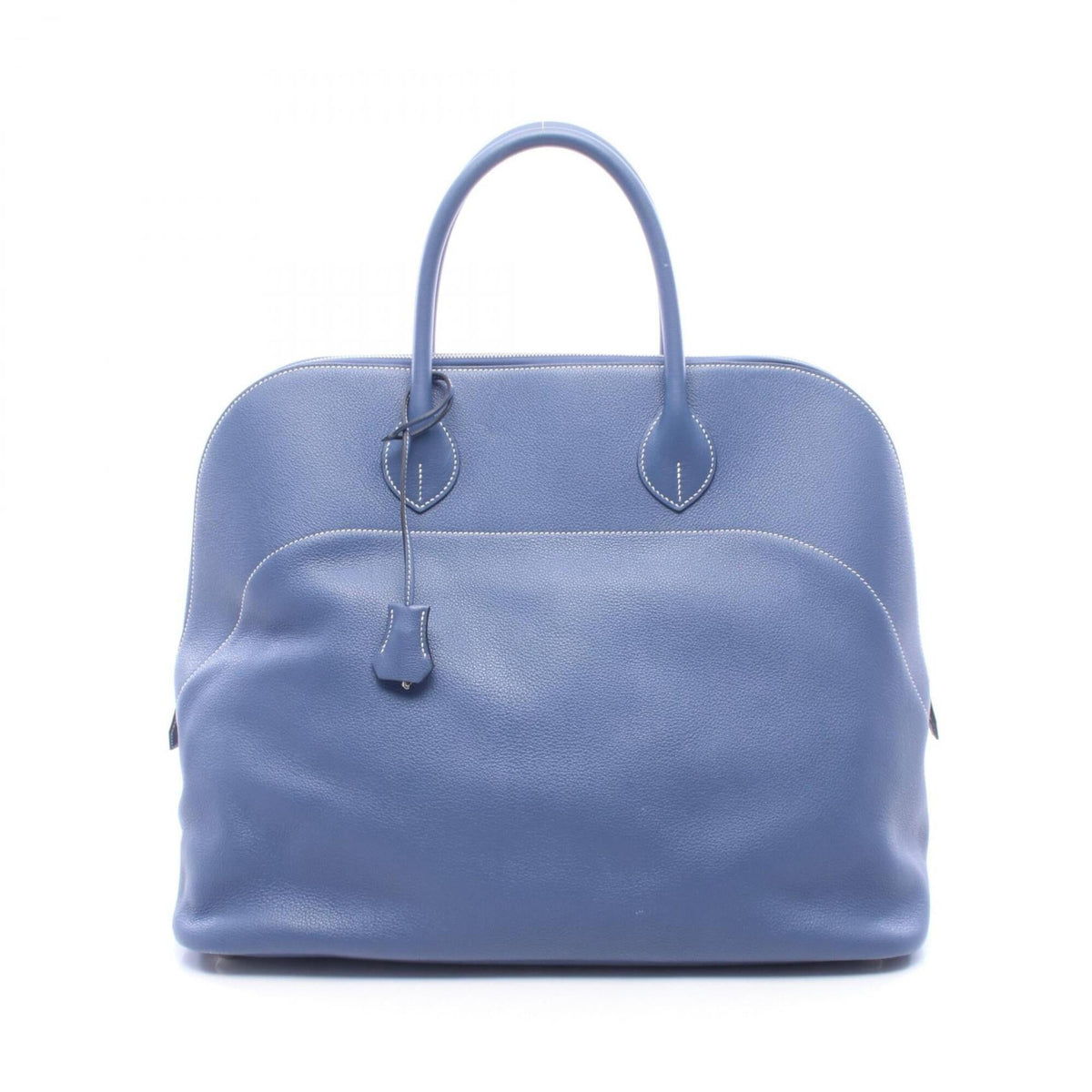 Hermes Blue Leather Handbag (Pre-Owned)