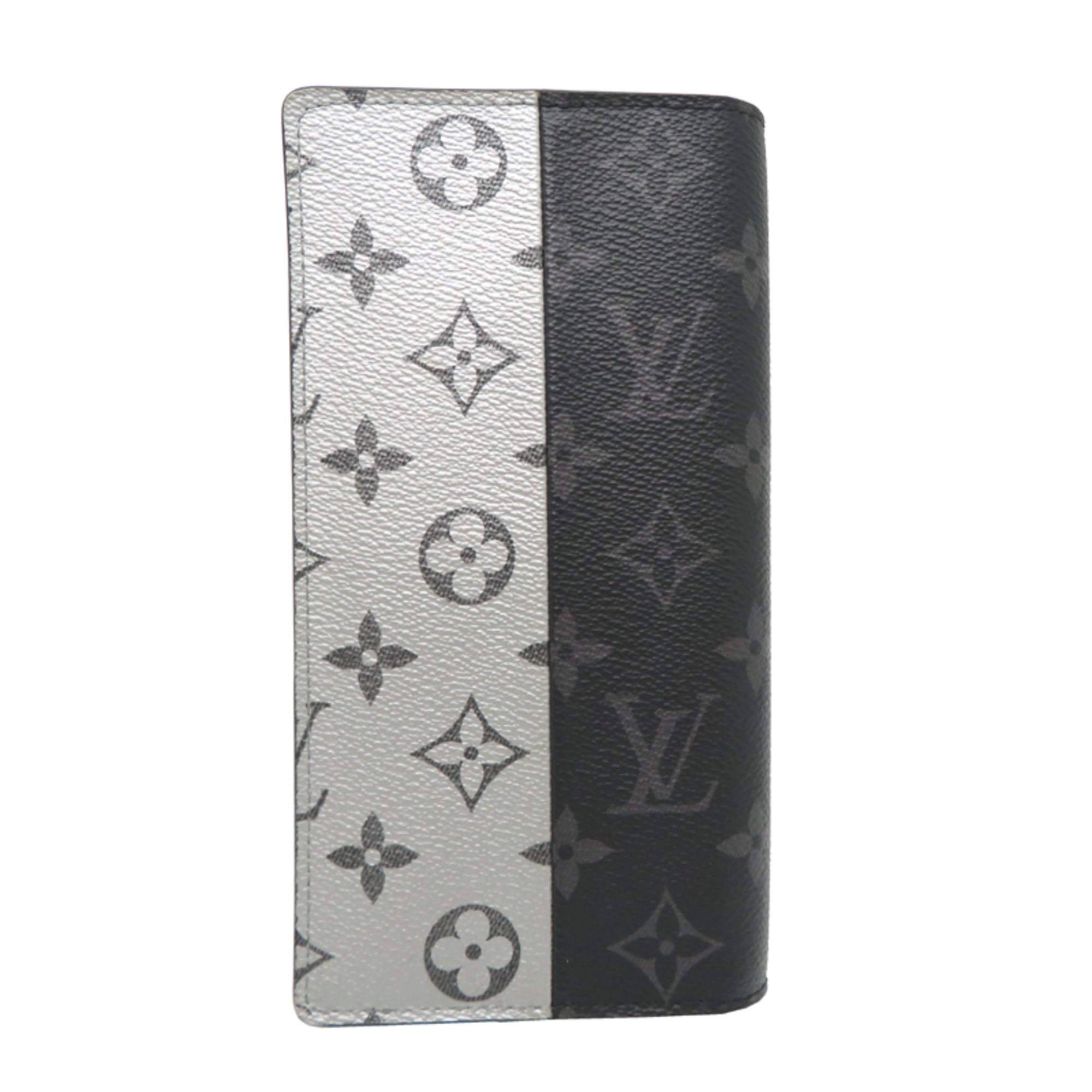 Louis Vuitton Black Gray Long Wallet (Bi-Fold) (Pre-Owned)