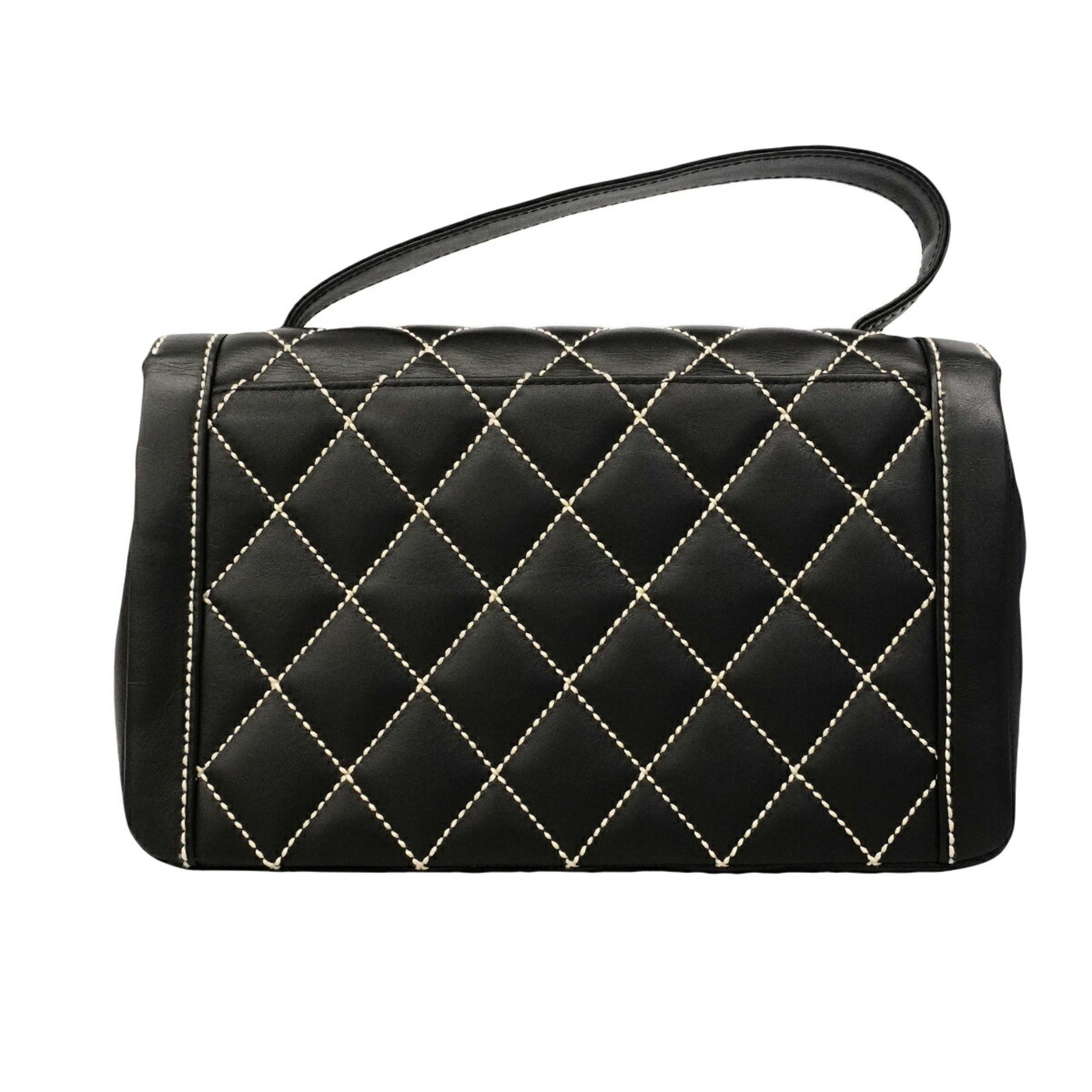 Chanel Black Leather Handbag (Pre-Owned)