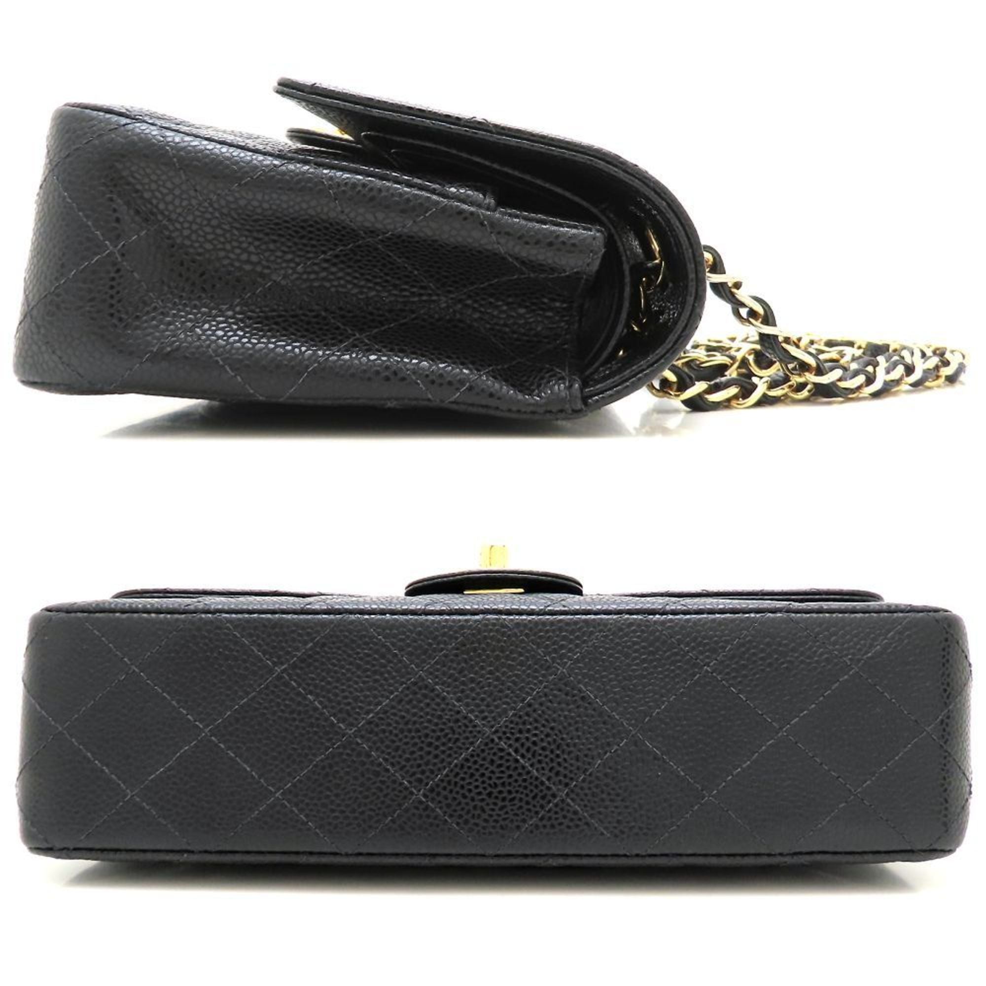 Chanel Matelasse Black Grained Calfskin Shoulder Bag (Pre-Owned)