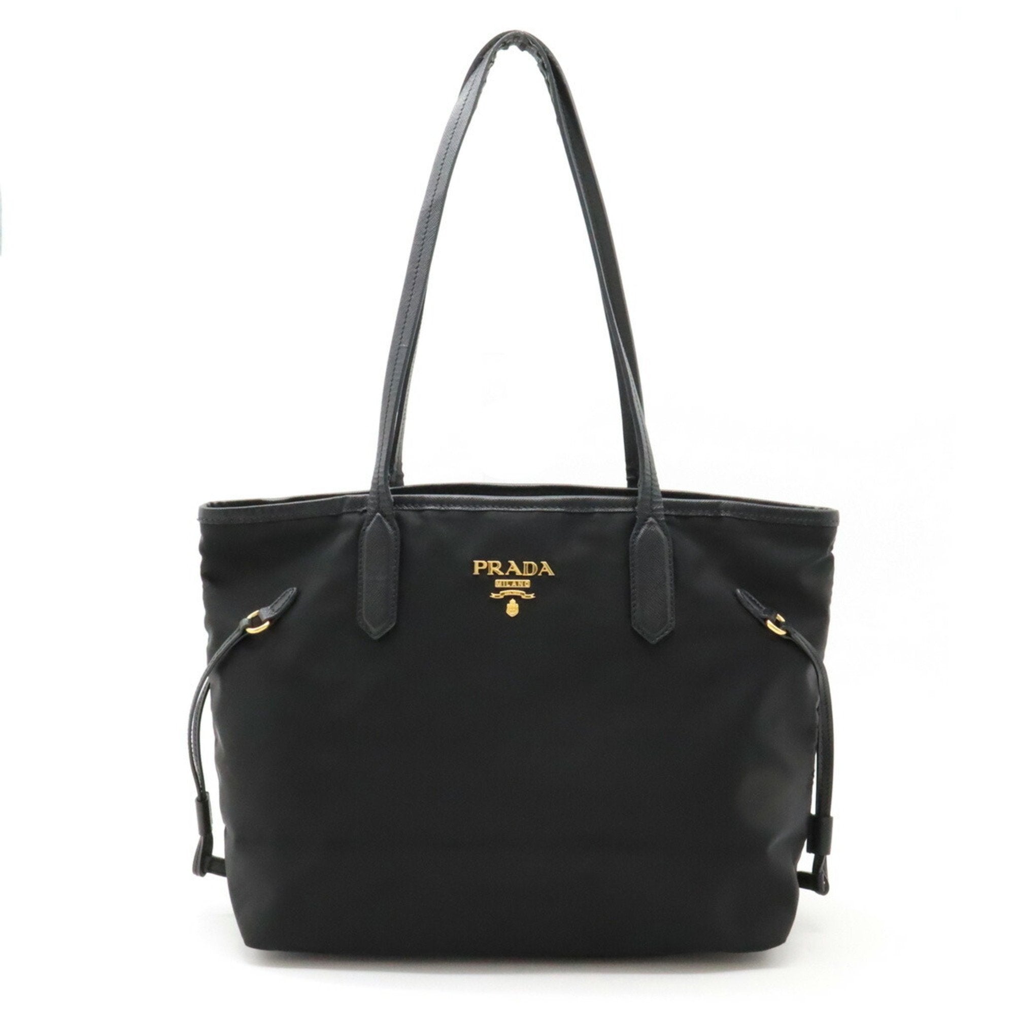 Prada Black Nero Nylon Shoulder Bag Tote Bag (Pre-Owned)
