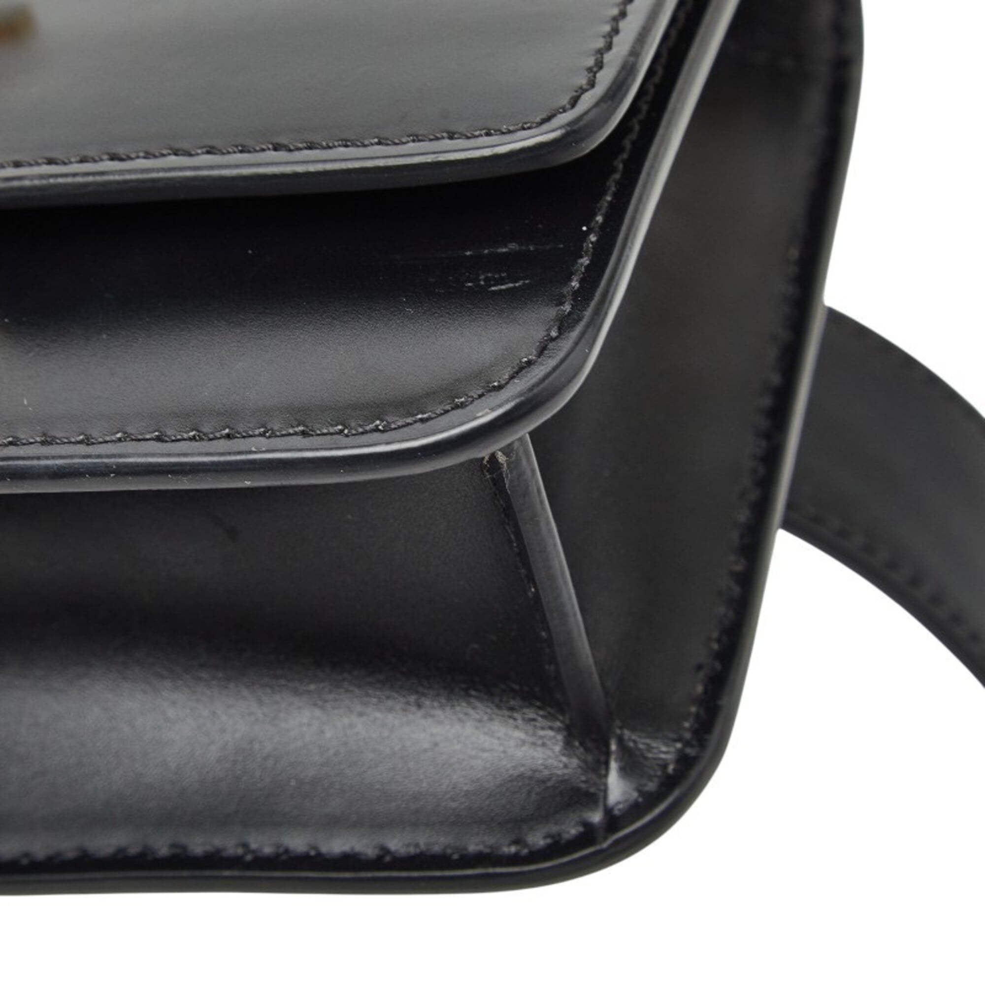 Burberry Black Leather Fanny Pack Sling Bag (Pre-Owned)