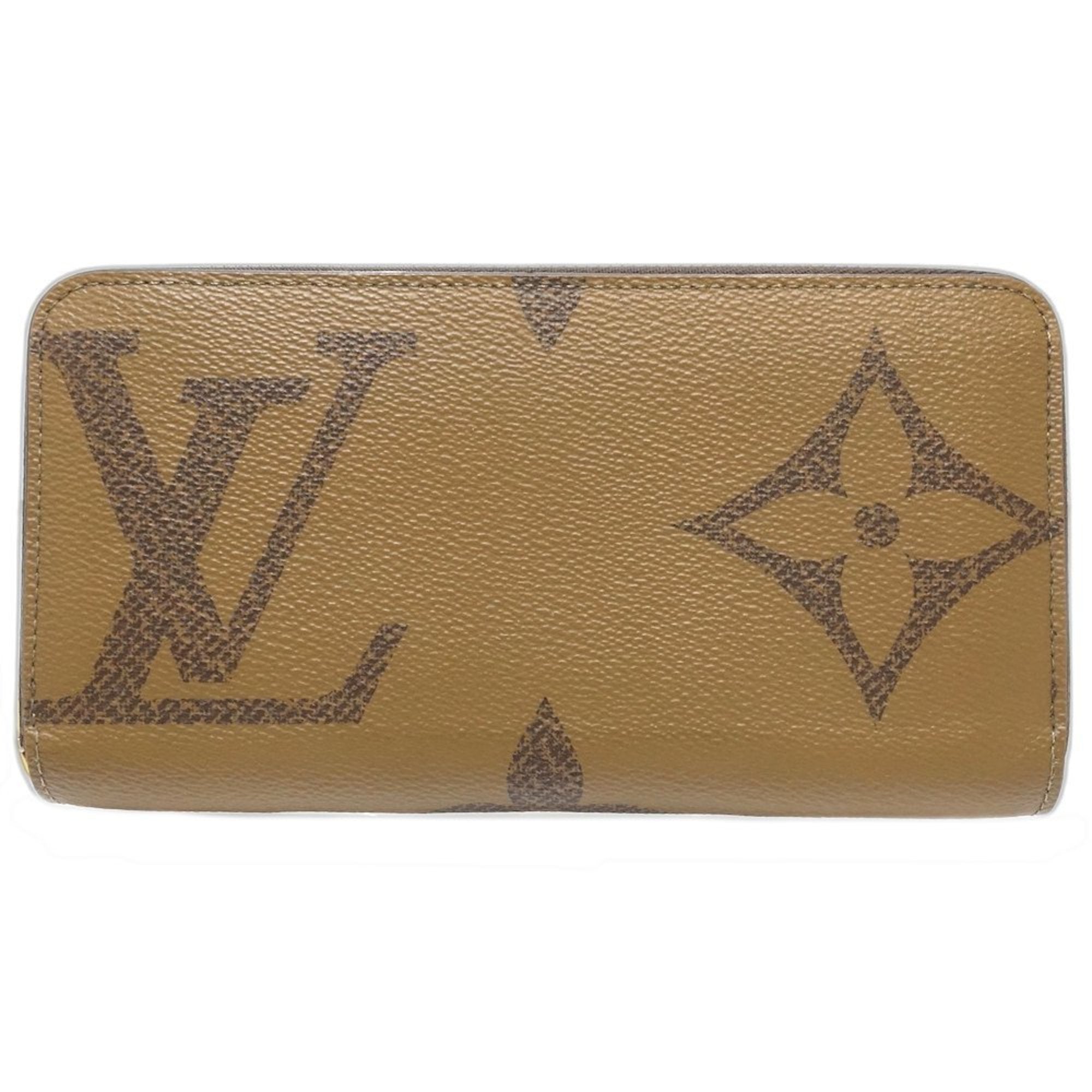 Louis Vuitton Beige Monogram Canvas Long Wallet (Bi-Fold) (Pre-Owned)