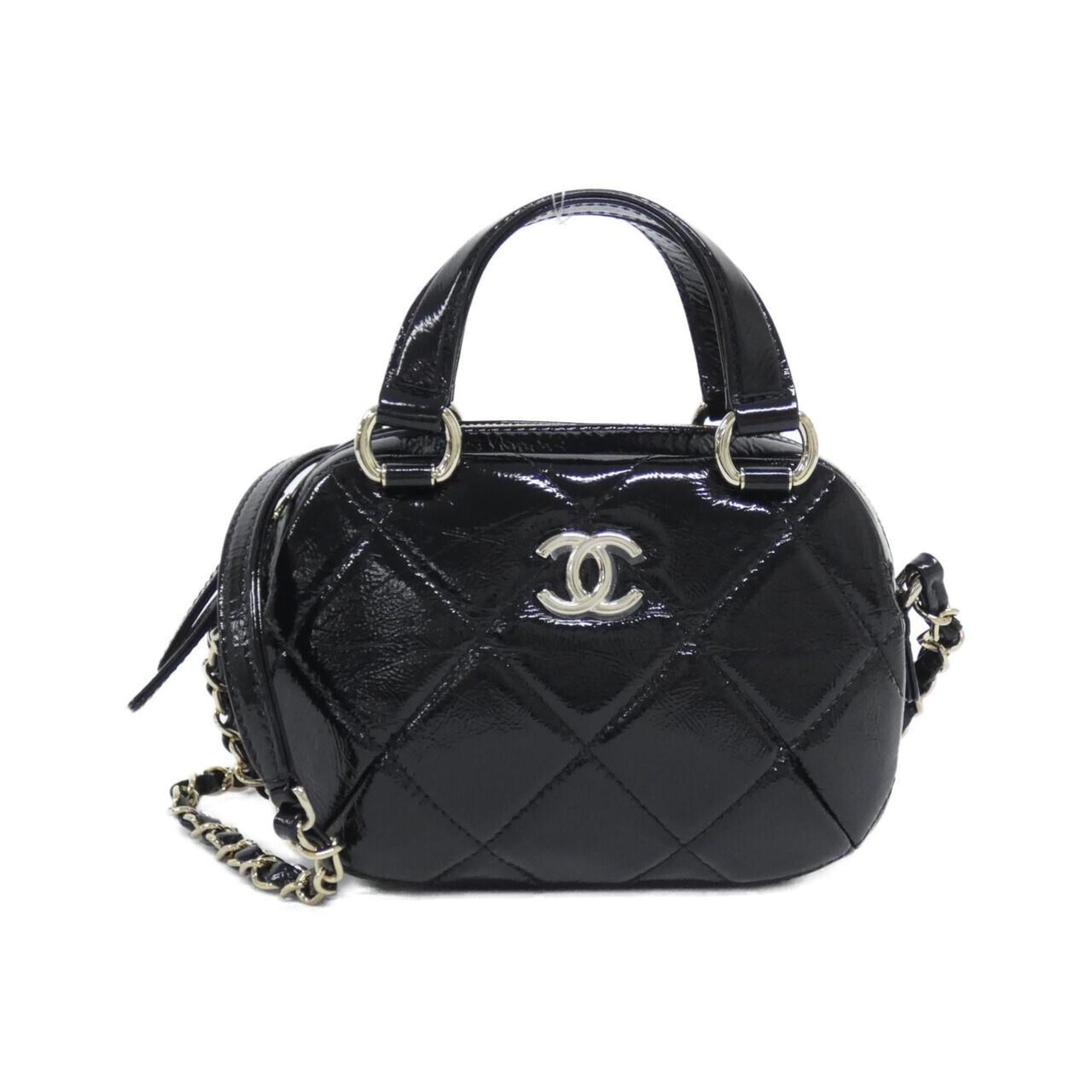 Chanel Black Leather Handbag (Pre-Owned)