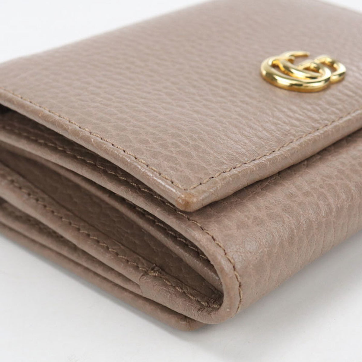Gucci Brown Leather Wallet (Tri-Fold) (Pre-Owned)