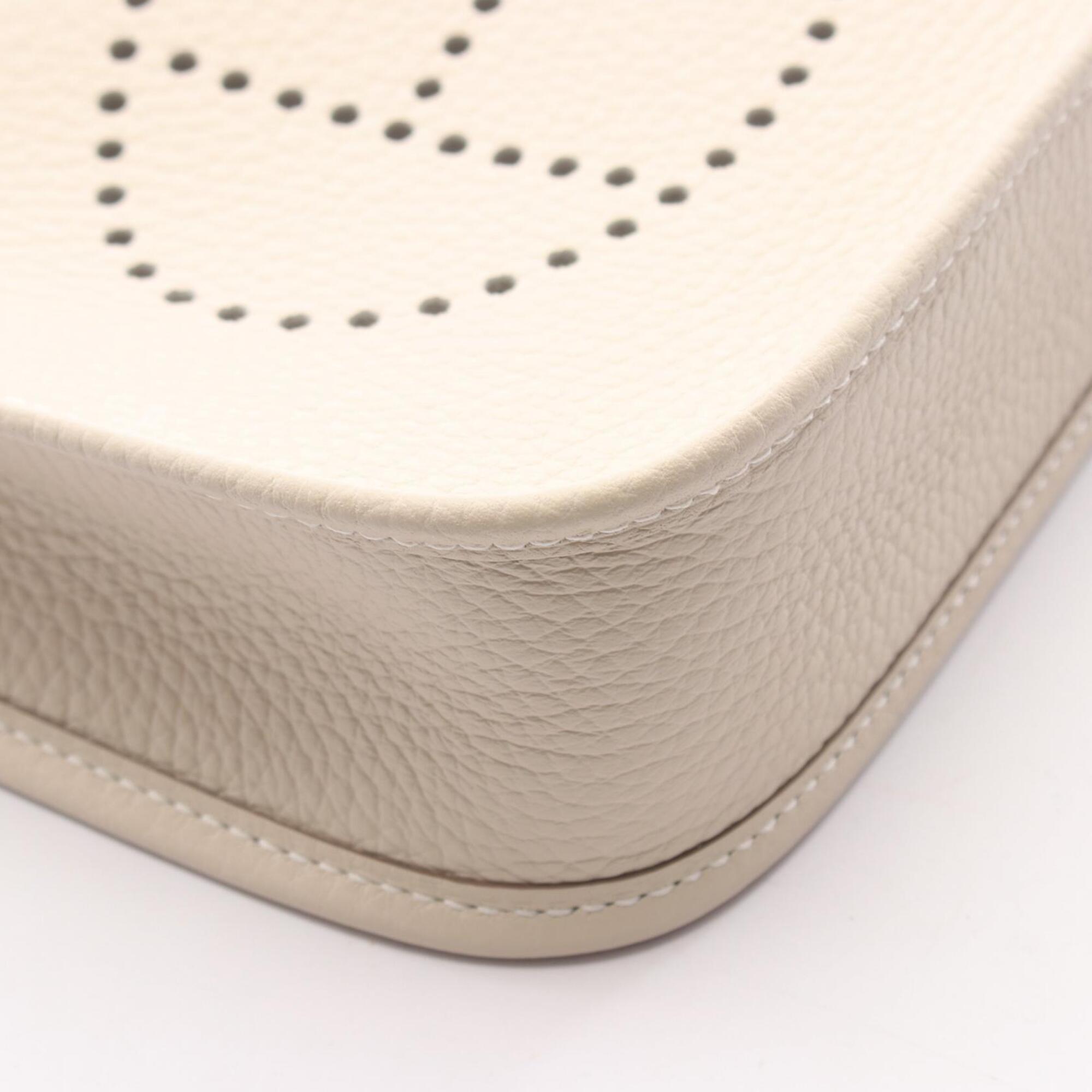 Hermes Cream Ivory Taurillon Clemence Leather Handbag Shoulder Bag (Pre-Owned)