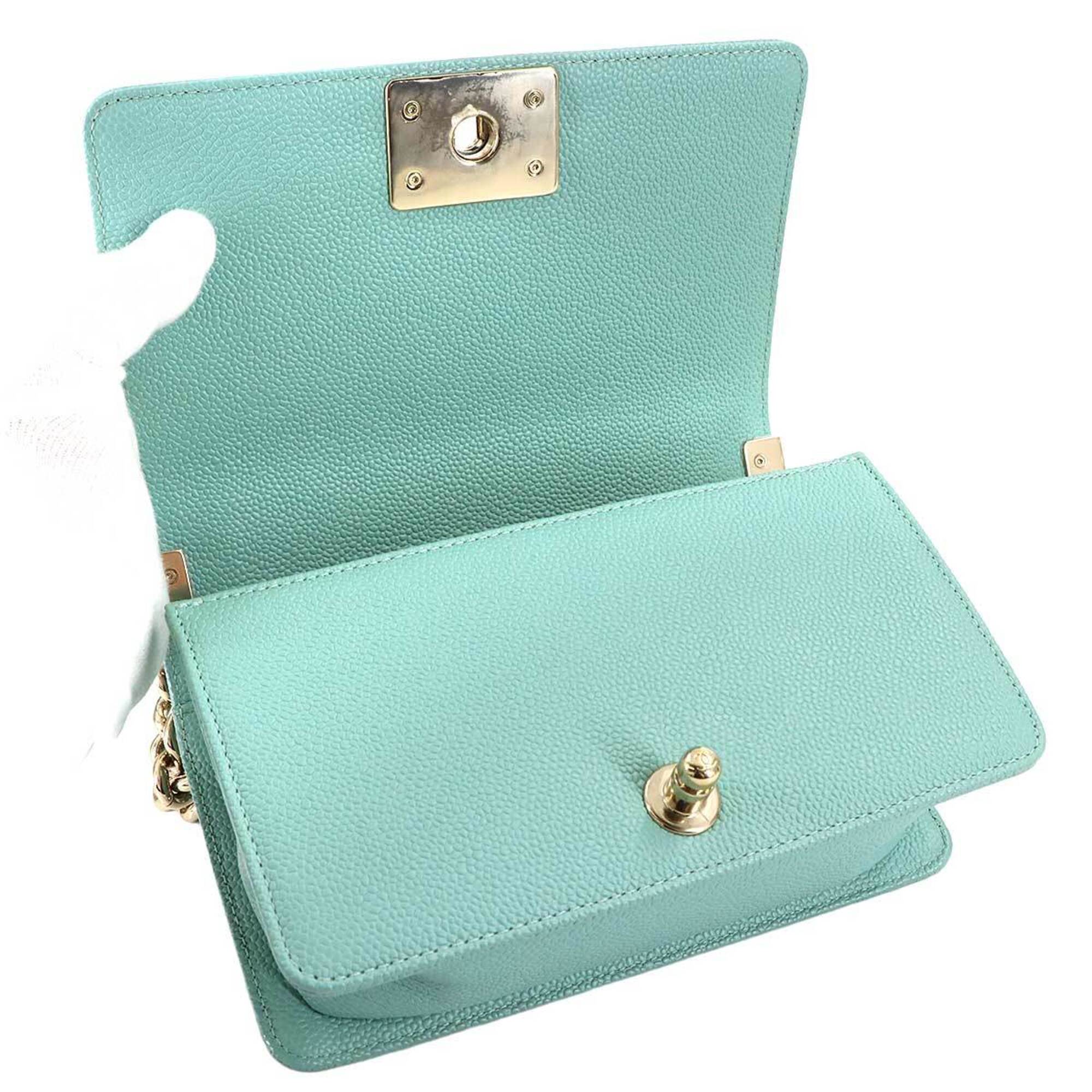 Chanel Blue Grained Calfskin Handbag Shoulder Bag (Pre-Owned)
