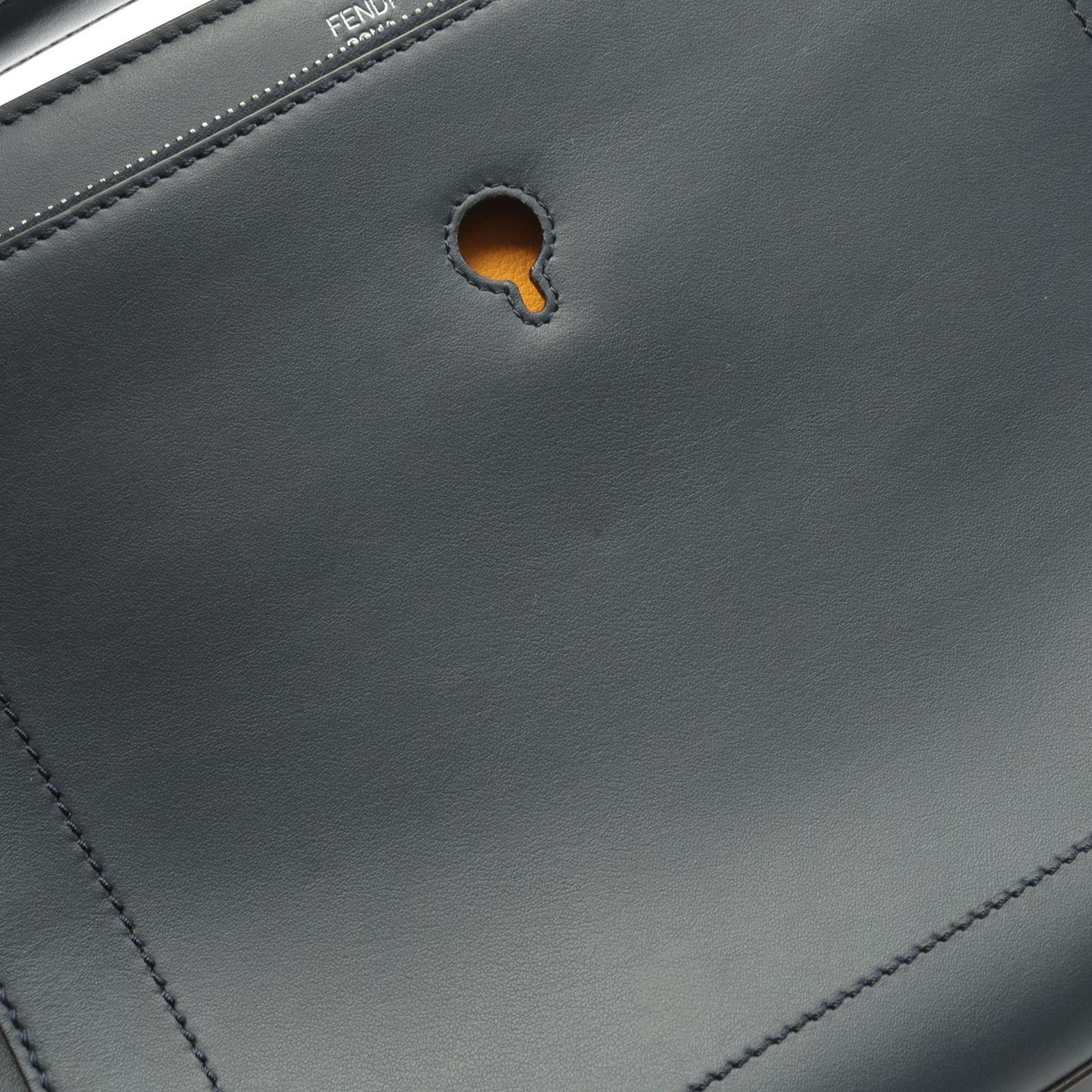 Fendi Navy Leather Handbag (Pre-Owned)