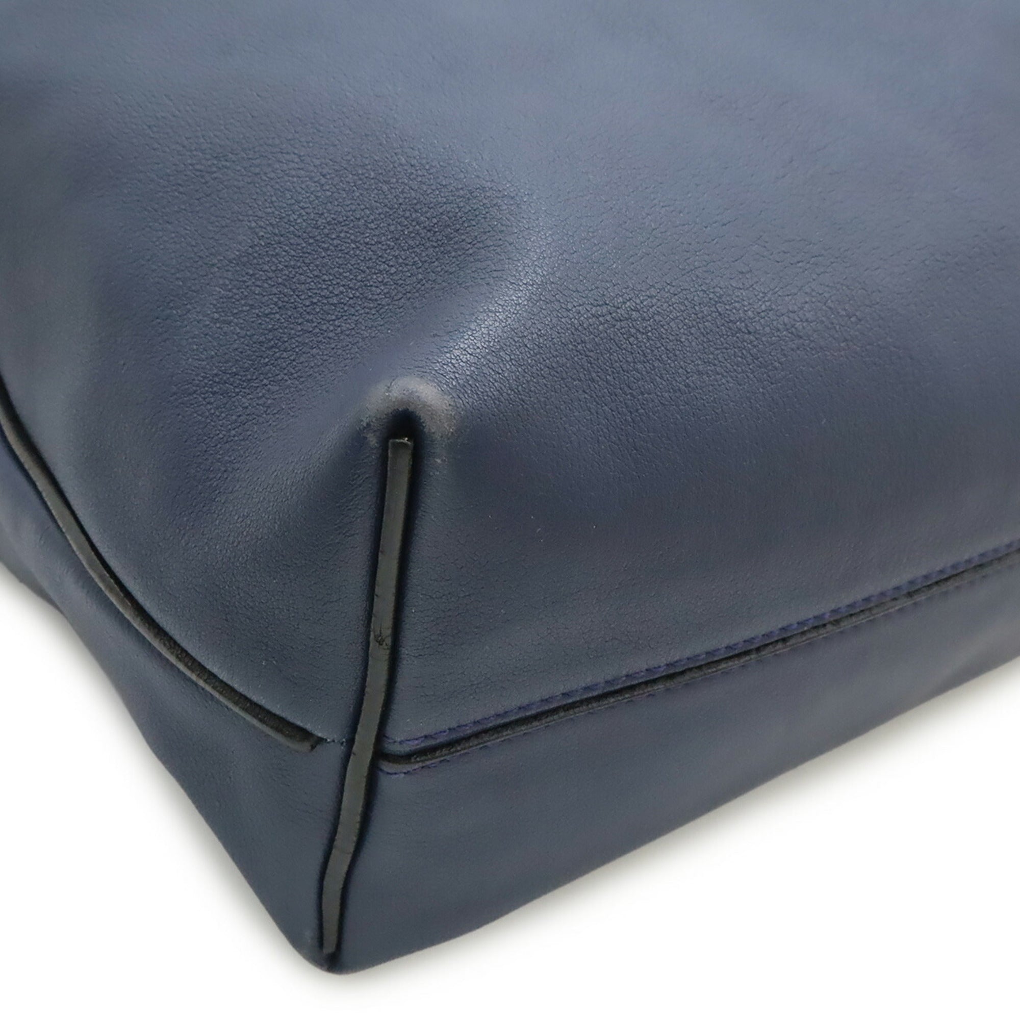 Loewe Flamenco Navy Leather Shoulder Bag (Pre-Owned)