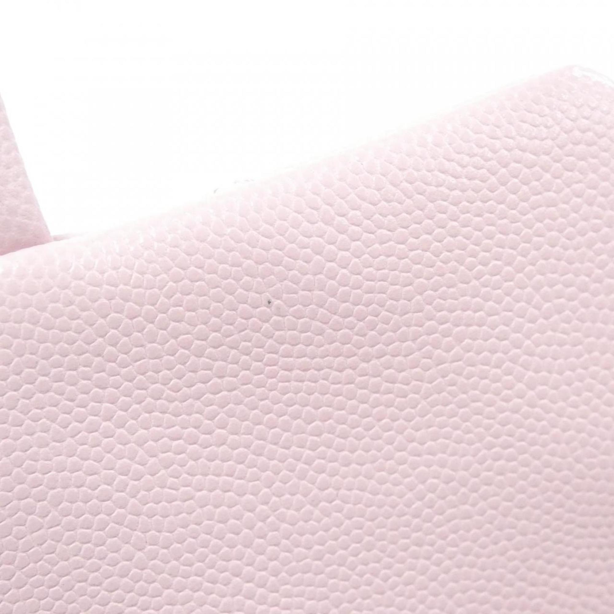 Chanel Pink Grained Calfskin Shoulder Bag (Pre-Owned)