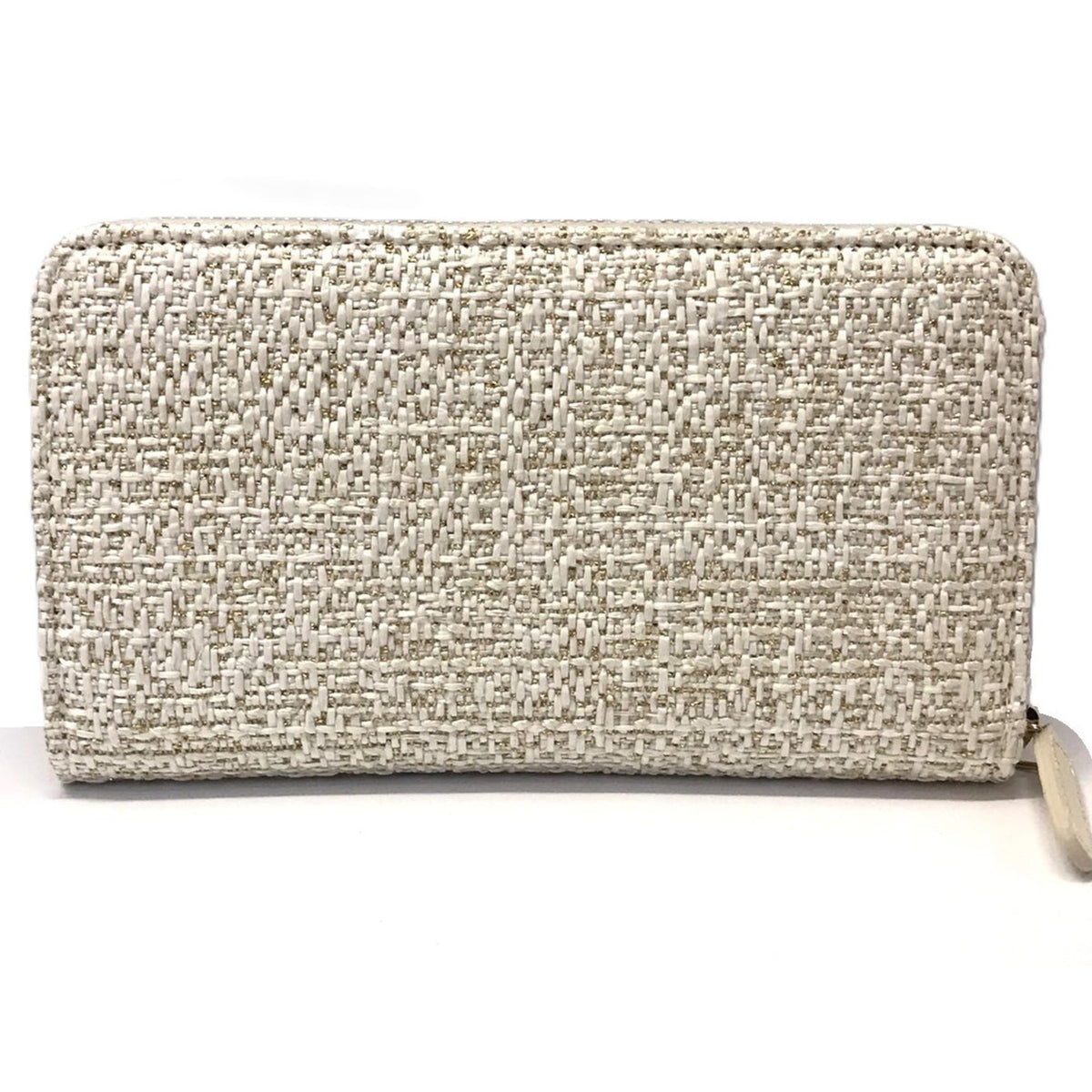 Chanel White Tweed Coin Purse/Coin Case (Pre-Owned)
