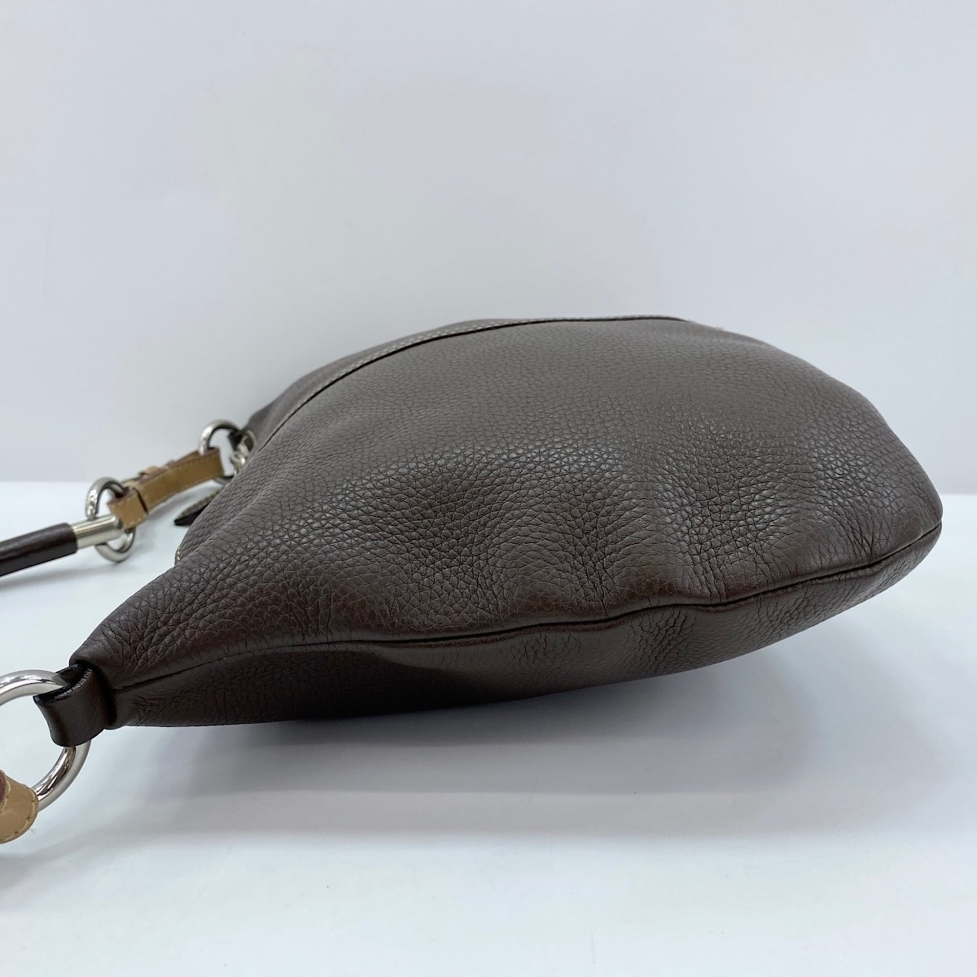 Prada Brown Leather Shoulder Bag (Pre-Owned)