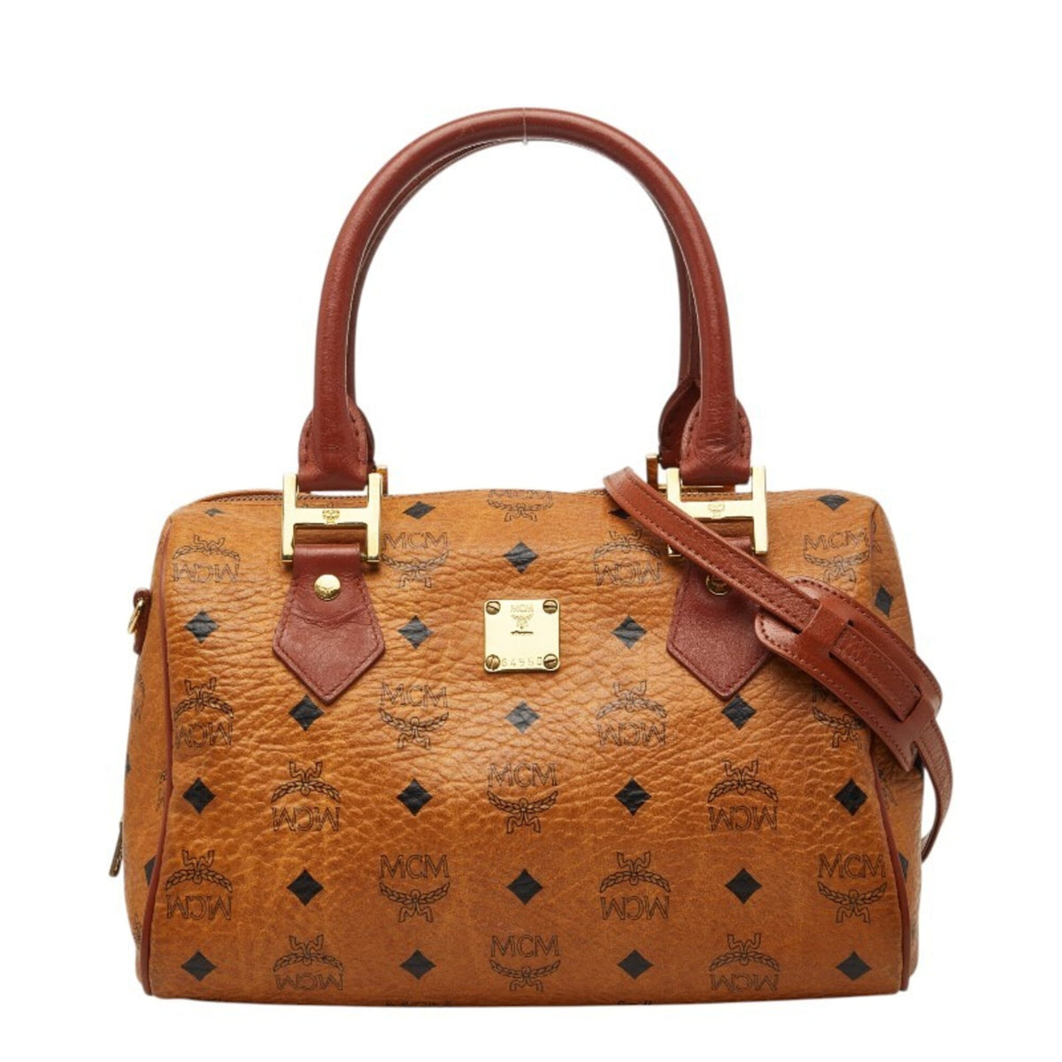 Mcm Brown Leather Handbag Shoulder Bag (Pre-Owned)