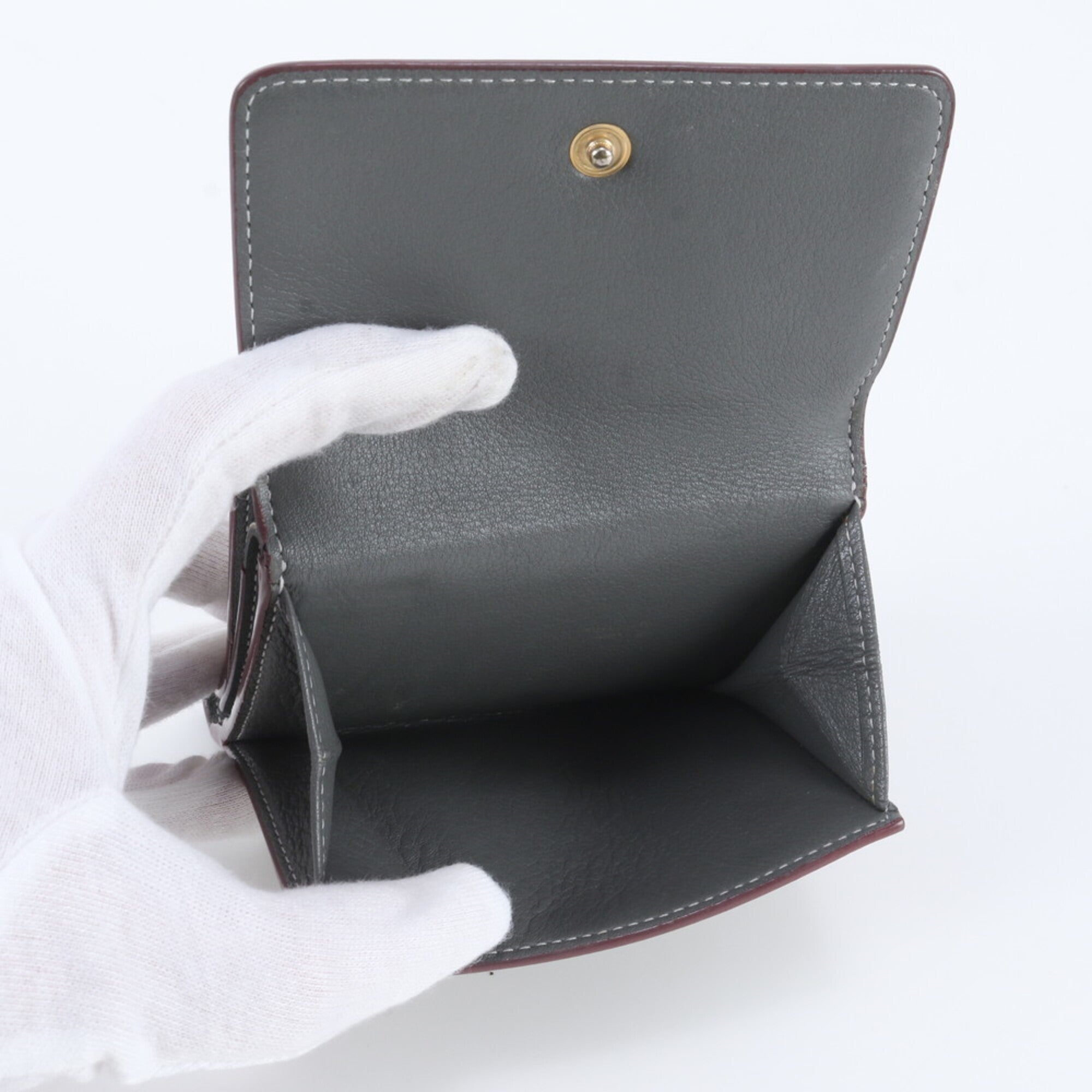 Loewe Beige Leather Coated Canvas Wallet (Tri-Fold) (Pre-Owned)