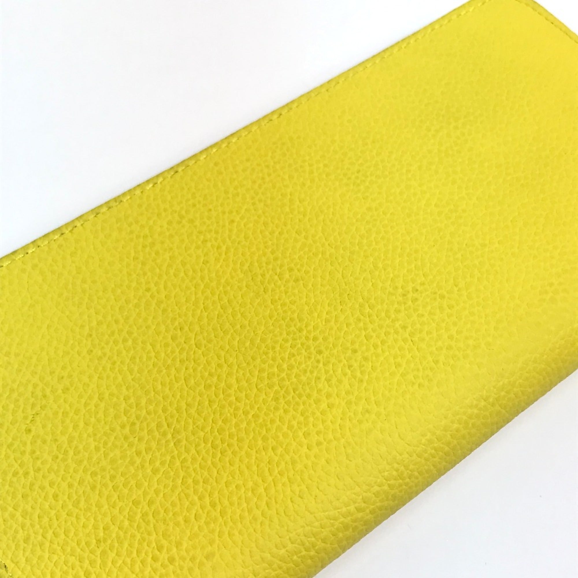 Louis Vuitton Yellow Leather Long Wallet (Bi-Fold) (Pre-Owned)
