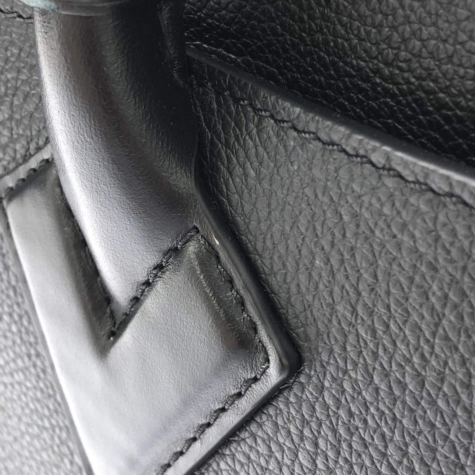 Louis Vuitton Black Leather Handbag (Pre-Owned)